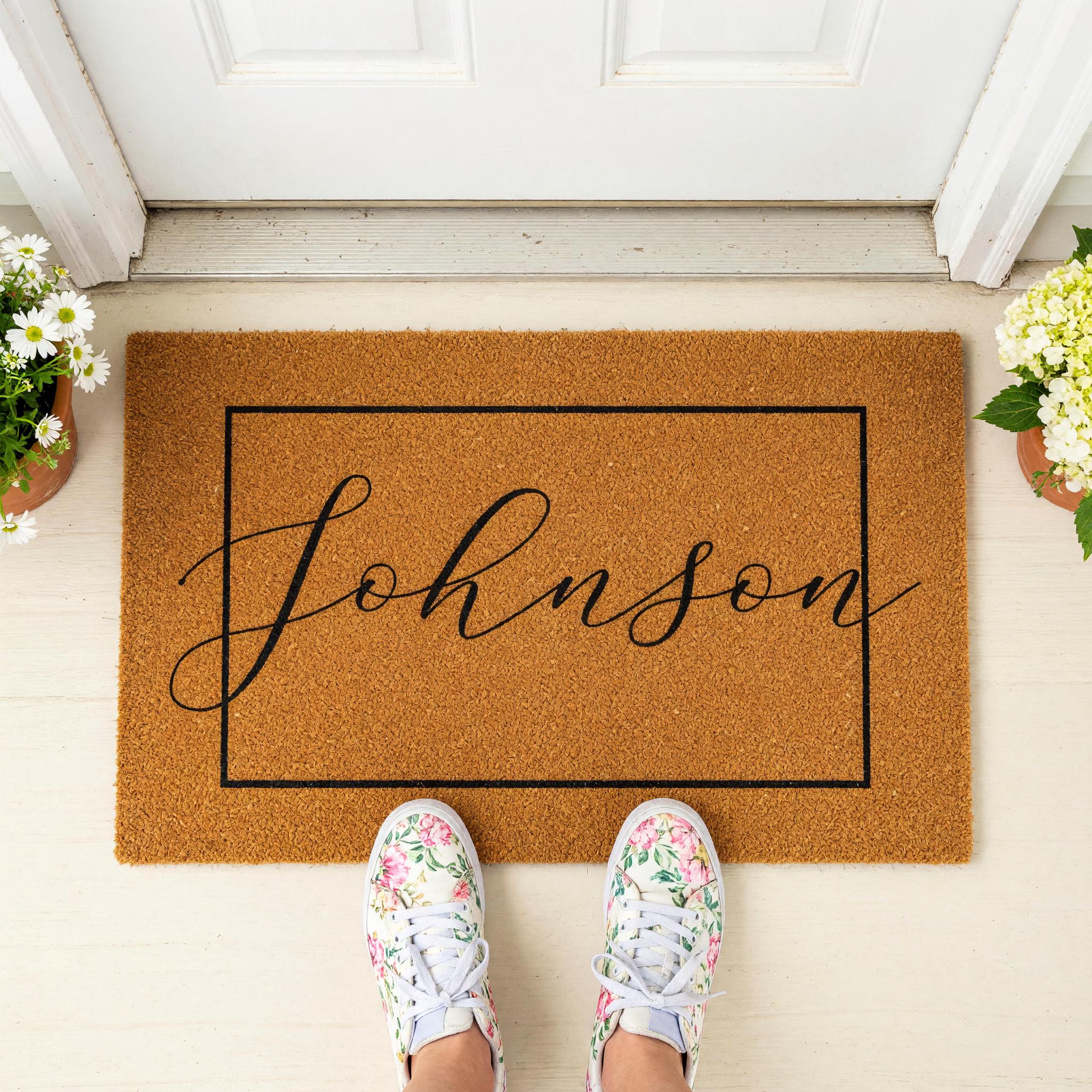 Custom Doormat And Personalized Welcome Mat, Housewarming Gift, Wedding Presents, Last Name