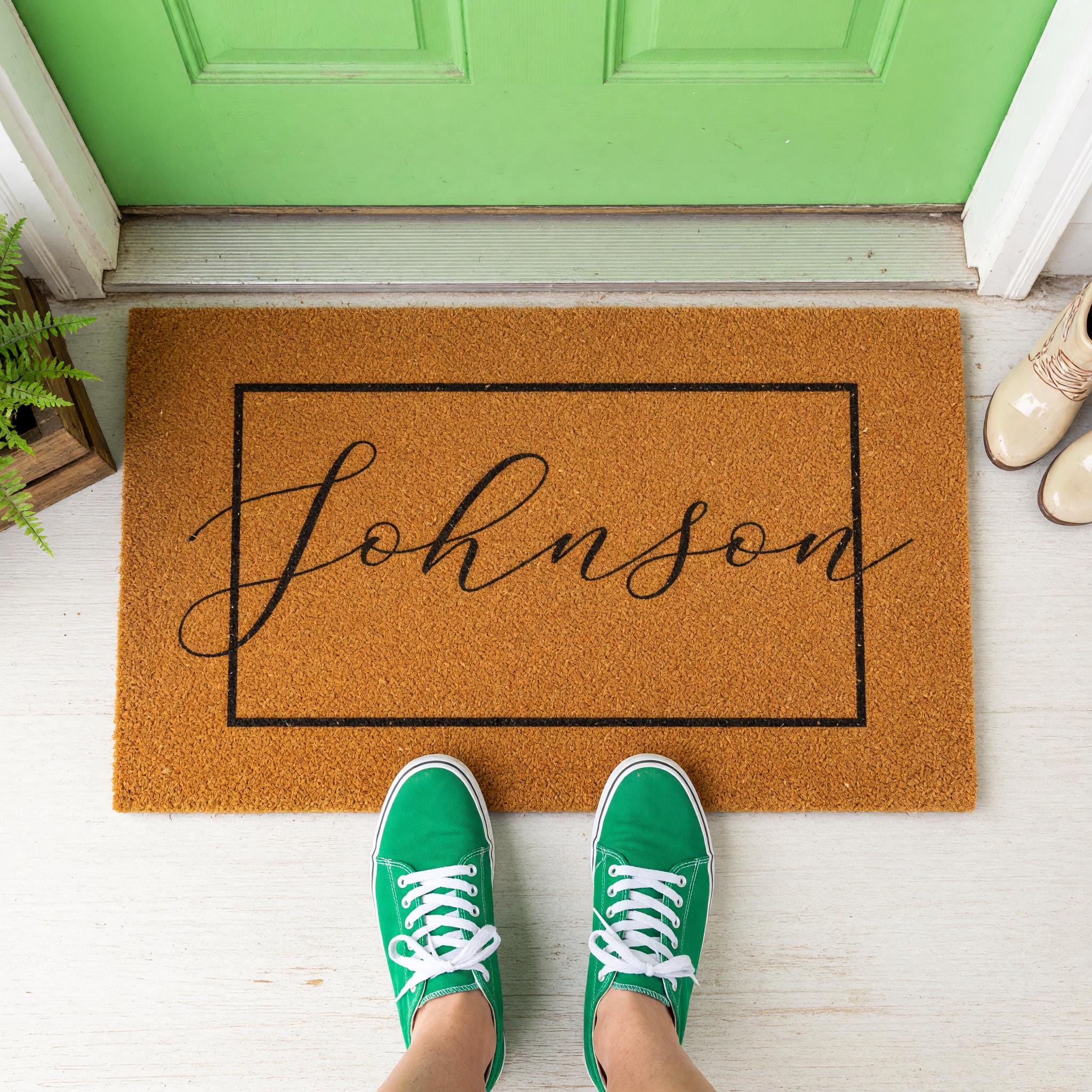 Custom Doormat And Personalized Welcome Mat, Housewarming Gift, Wedding Presents, Last Name