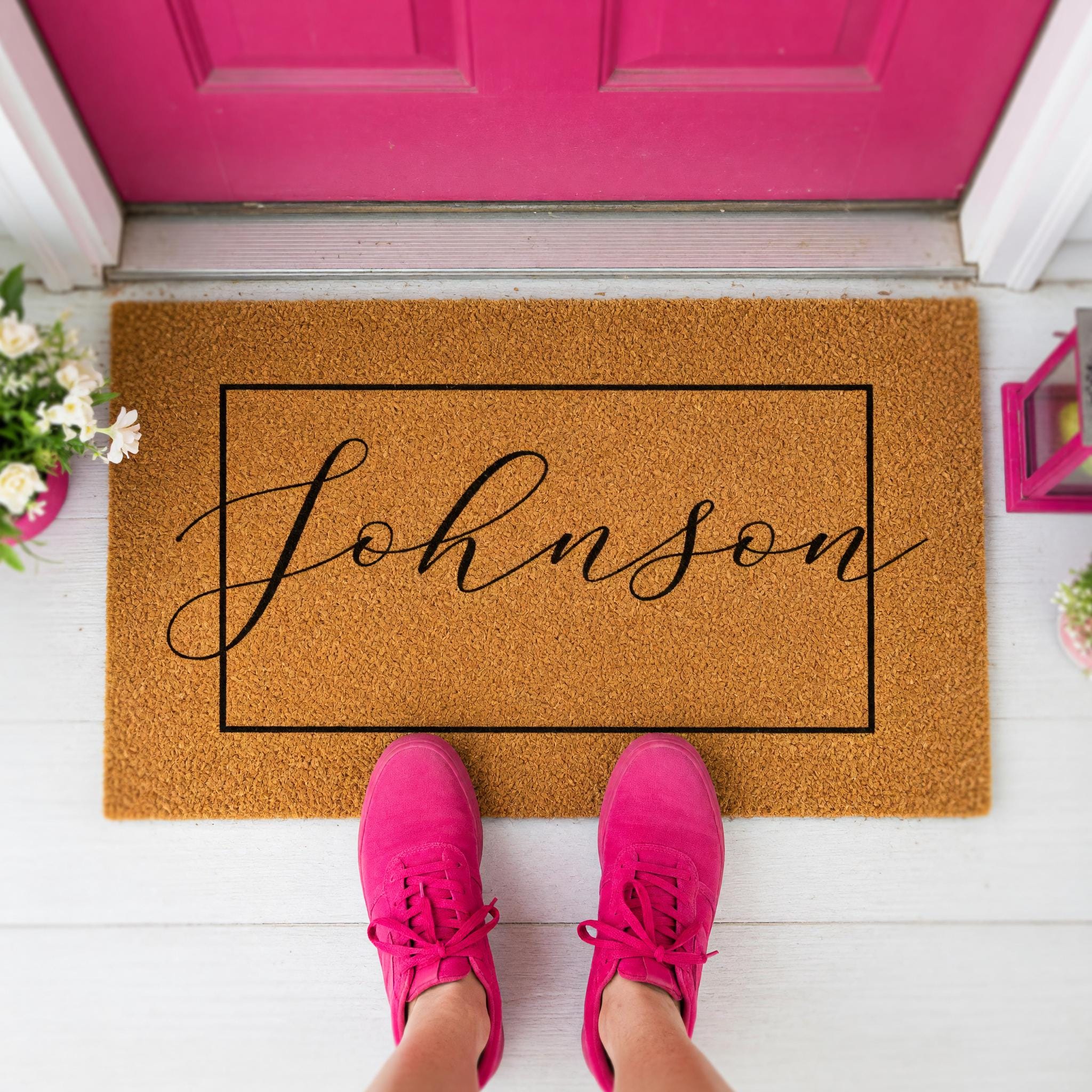 Custom Doormat And Personalized Welcome Mat, Housewarming Gift, Wedding Presents, Last Name
