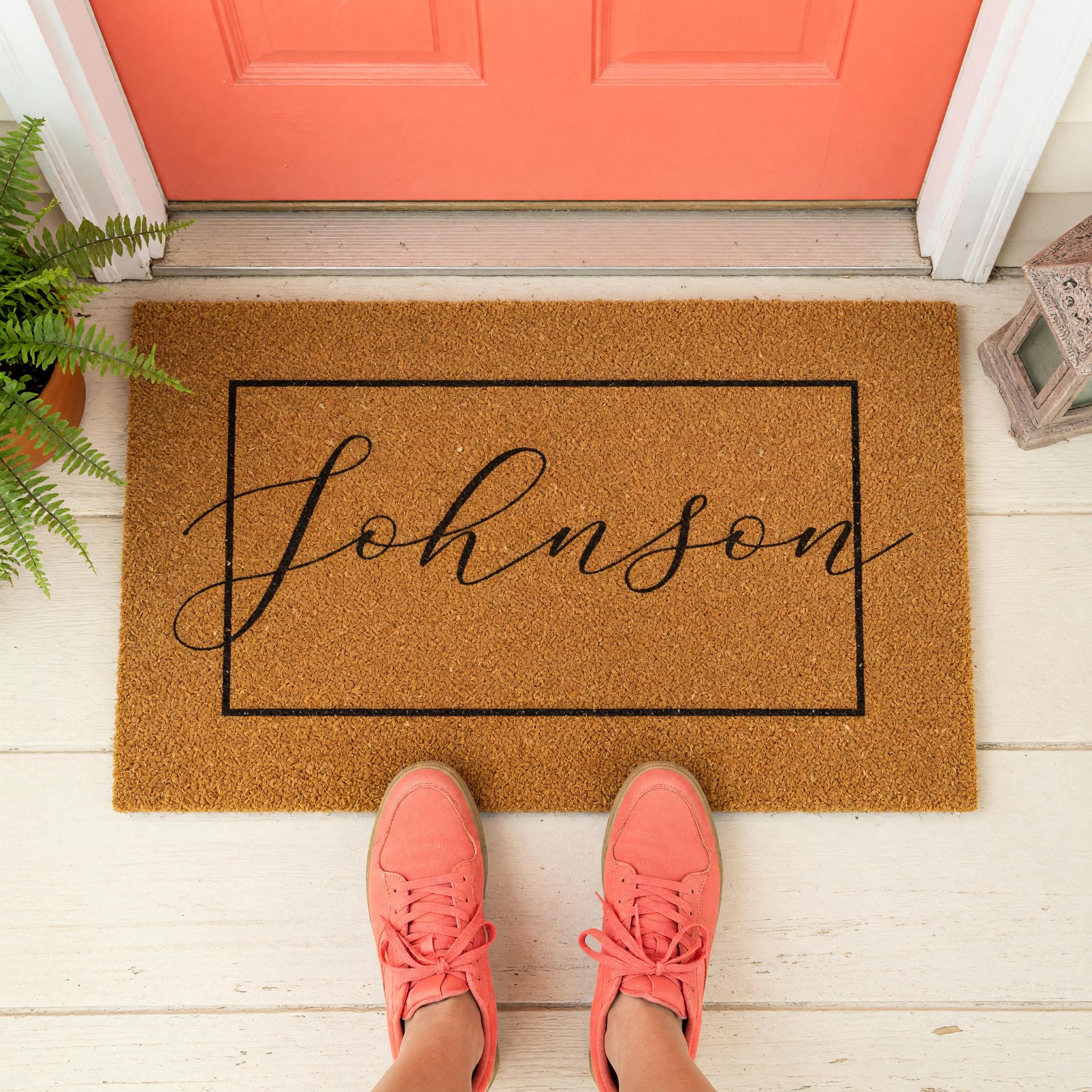 Custom Doormat And Personalized Welcome Mat, Housewarming Gift, Wedding Presents, Last Name