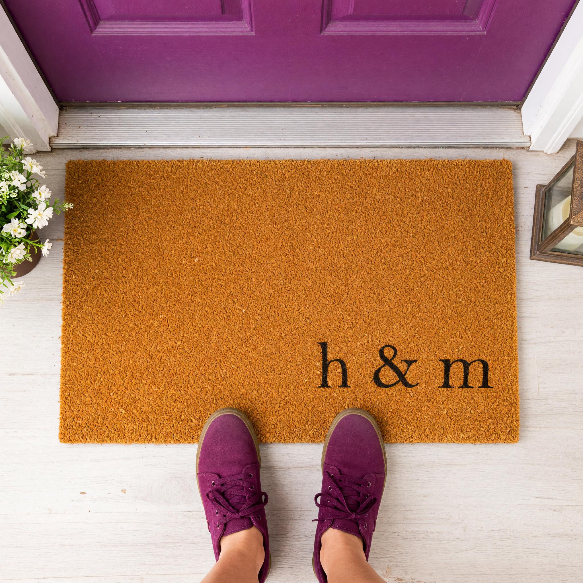 H & M Monogram Doormat - Housewarming Gift - Initials Welcome Mat