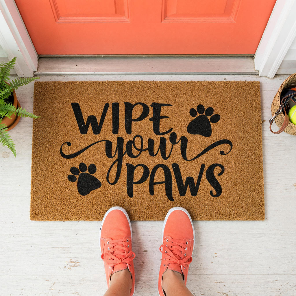 Wipe Your Paws Welcome Doormat, Front Porch, Dog Mat