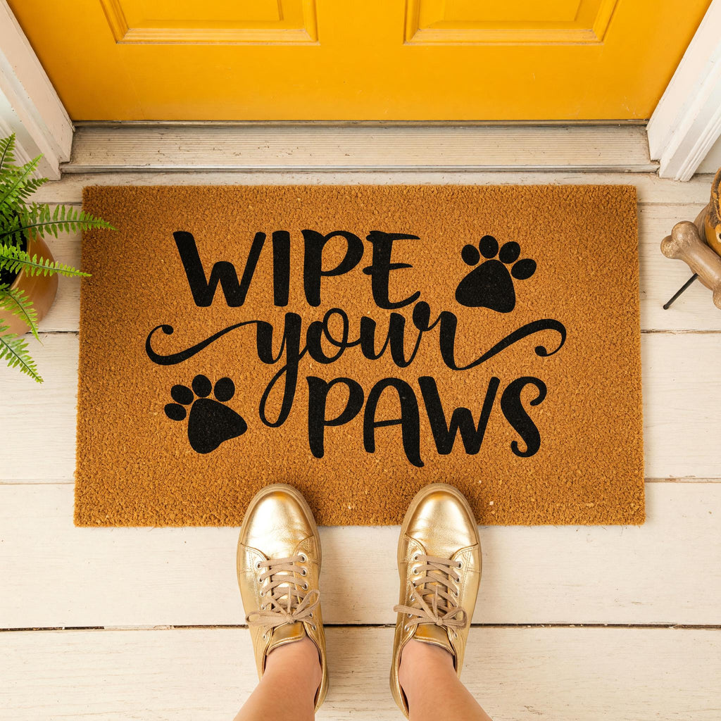 Wipe Your Paws Welcome Doormat, Front Porch, Dog Mat