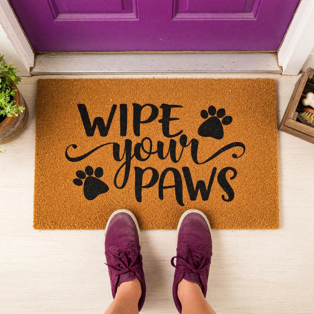 Wipe Your Paws Welcome Doormat, Front Porch, Dog Mat