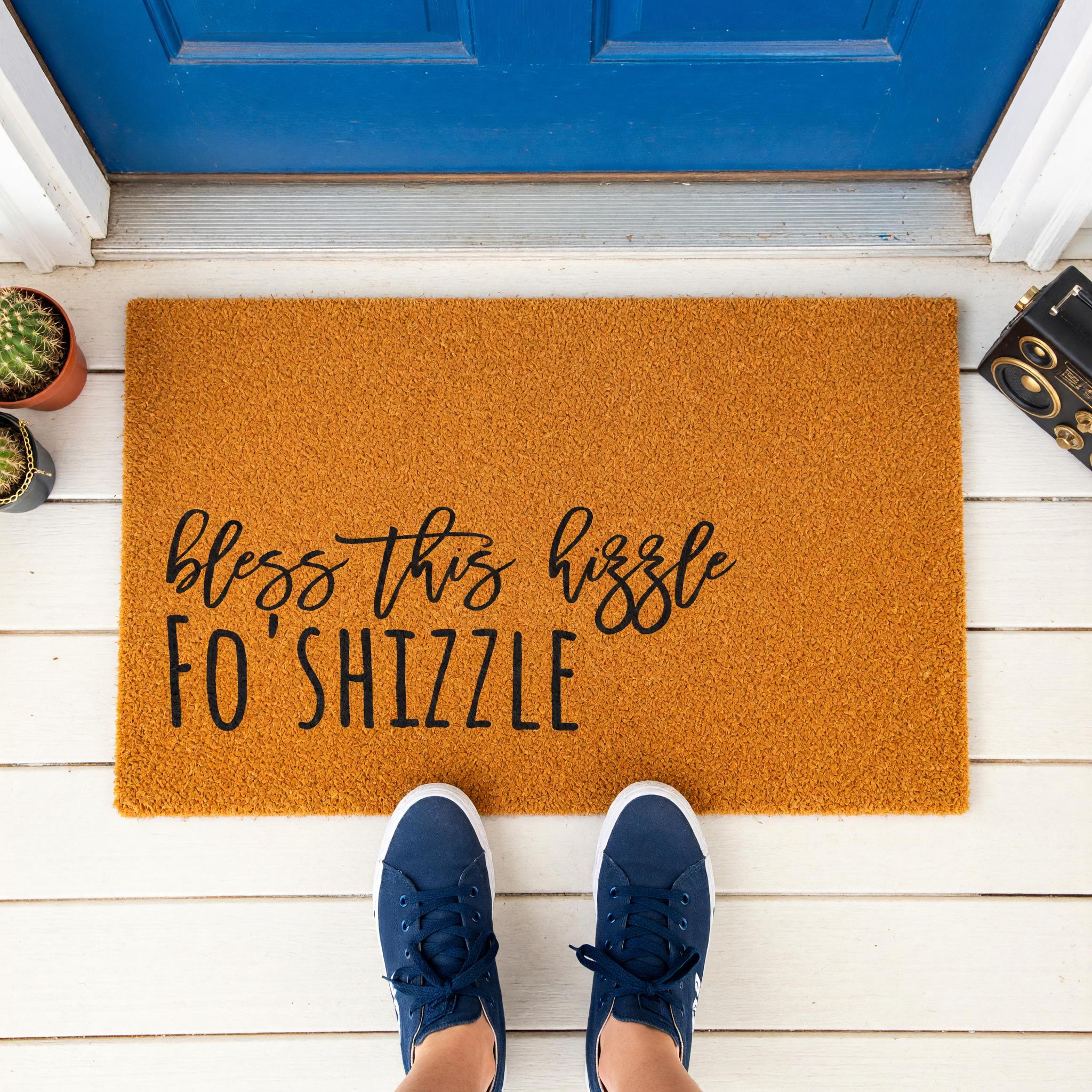 Bless This Hizzle Fo Shizzle Doormat, Front Porch, New Home