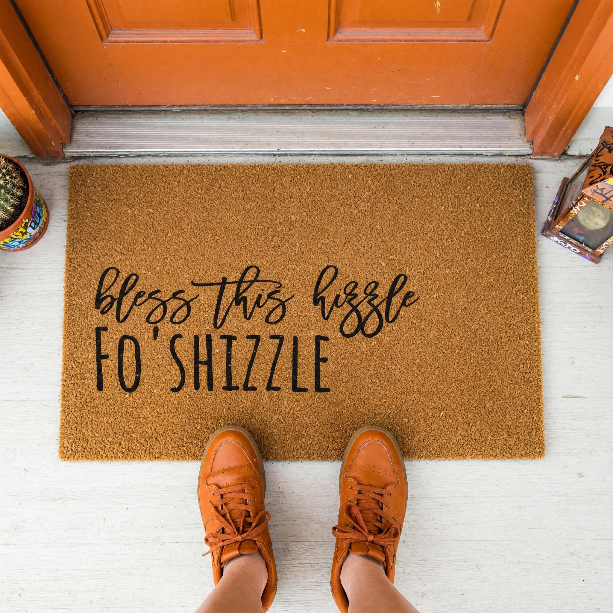Bless This Hizzle Fo Shizzle Doormat, Front Porch, New Home