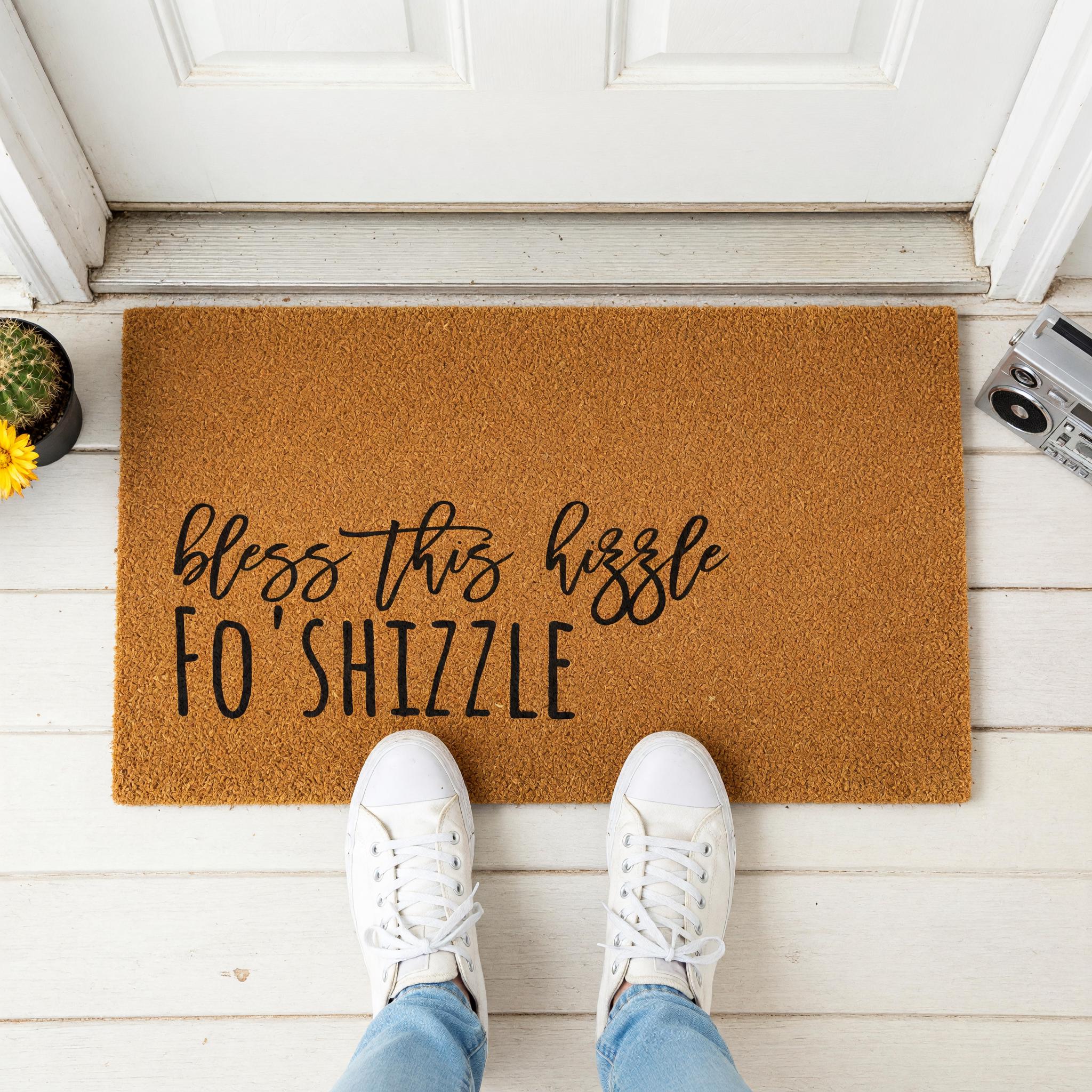 Bless This Hizzle Fo Shizzle Doormat, Front Porch, New Home