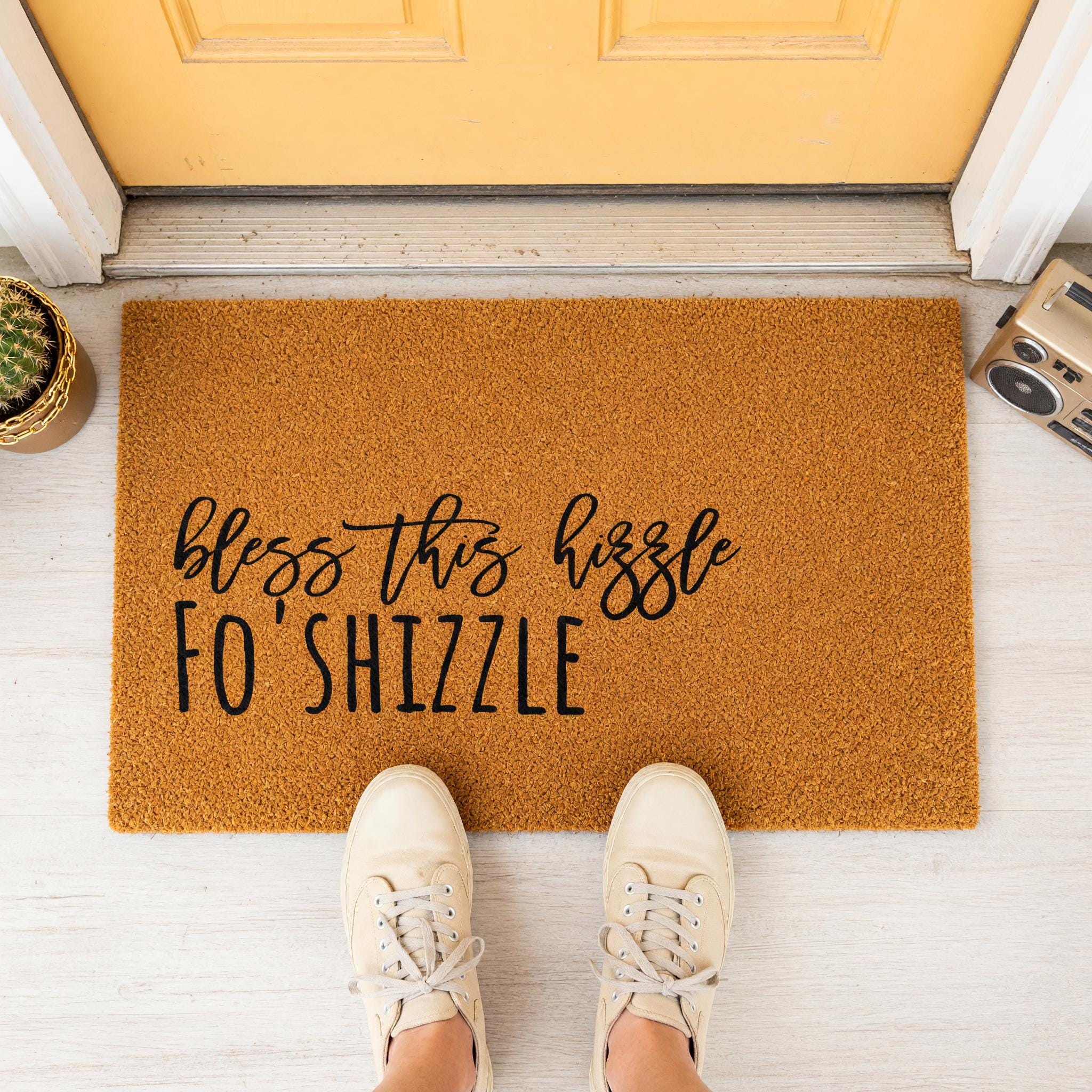Bless This Hizzle Fo Shizzle Doormat, Front Porch, New Home