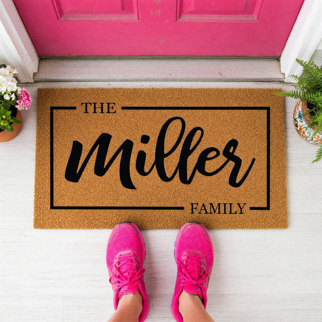 Family Name Doormat - Housewarming Gift - Homeowner Welcome Mat