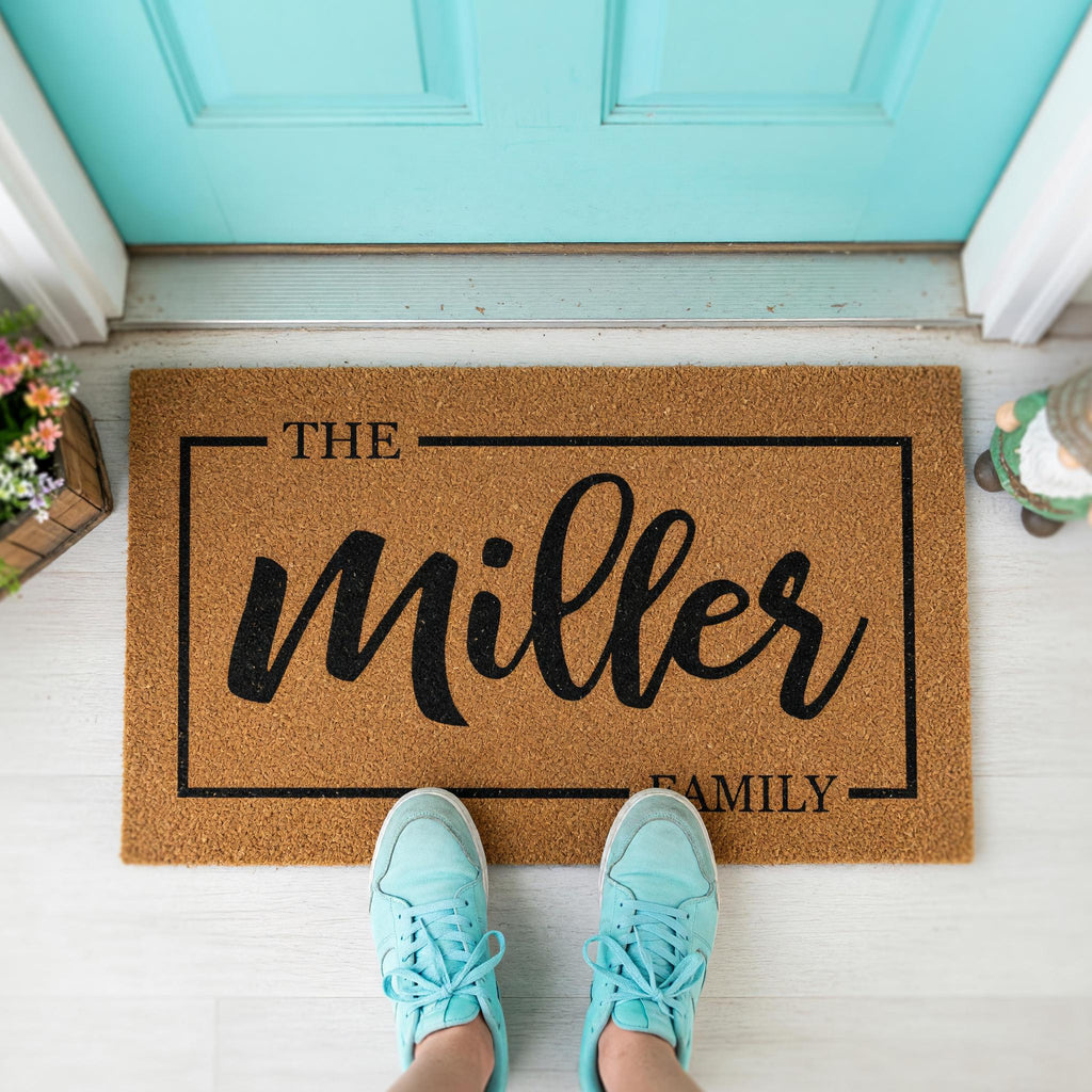 Family Name Doormat - Housewarming Gift - Homeowner Welcome Mat
