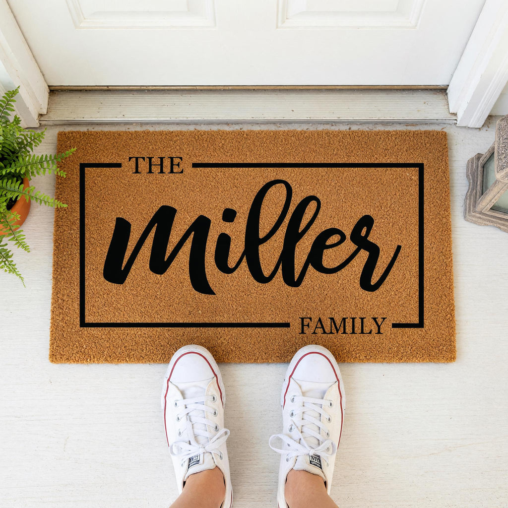 Family Name Doormat - Housewarming Gift - Homeowner Welcome Mat