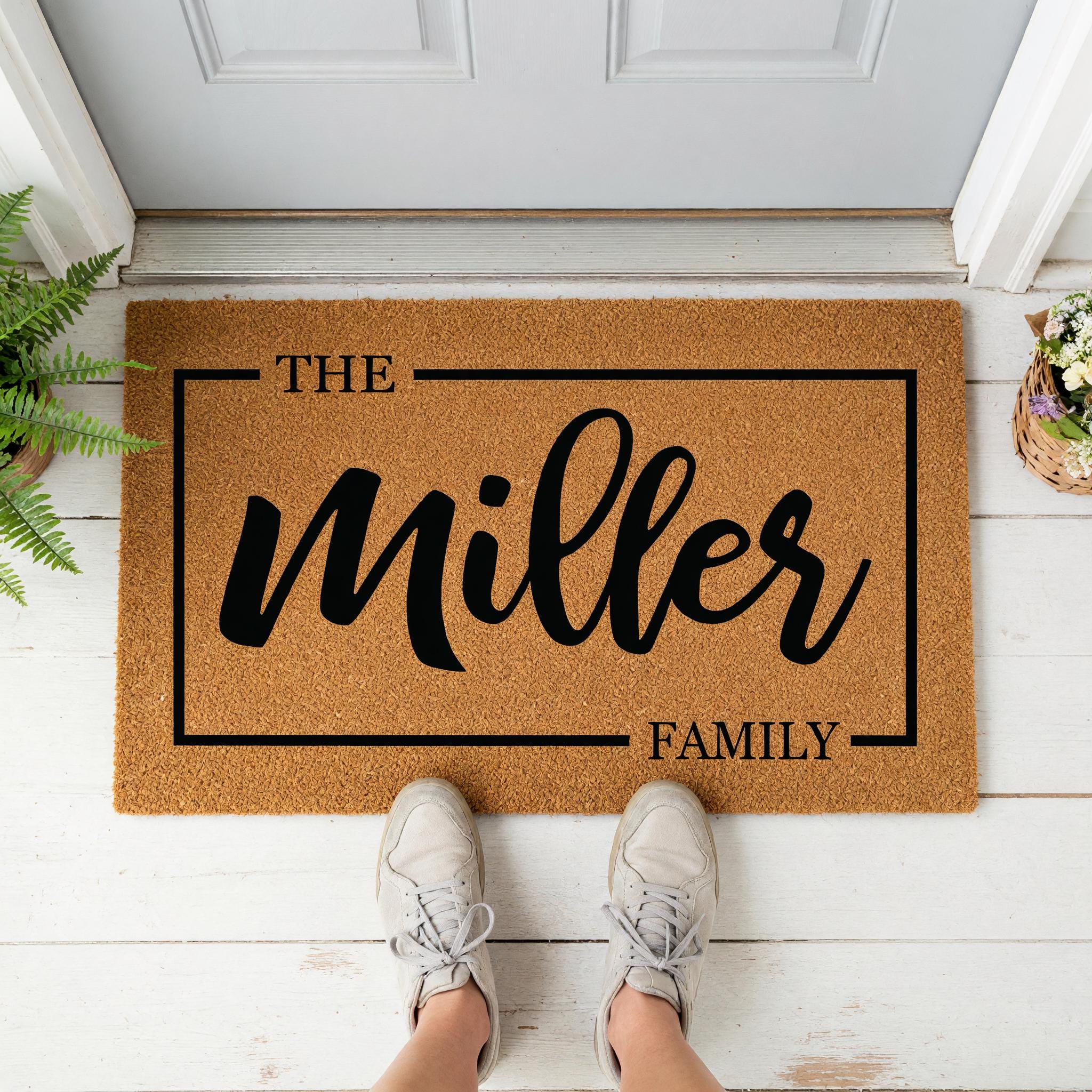Family Name Doormat - Housewarming Gift - Homeowner Welcome Mat