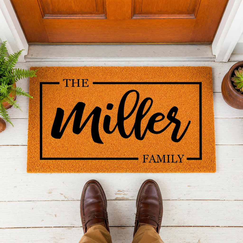 Family Name Doormat - Housewarming Gift - Homeowner Welcome Mat