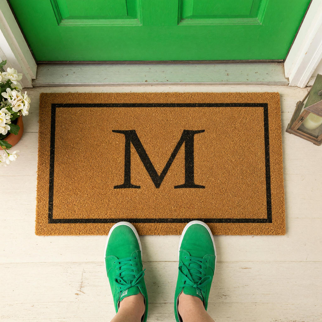 M Monogram Doormat - Housewarming Gift - Letter Welcome Mat
