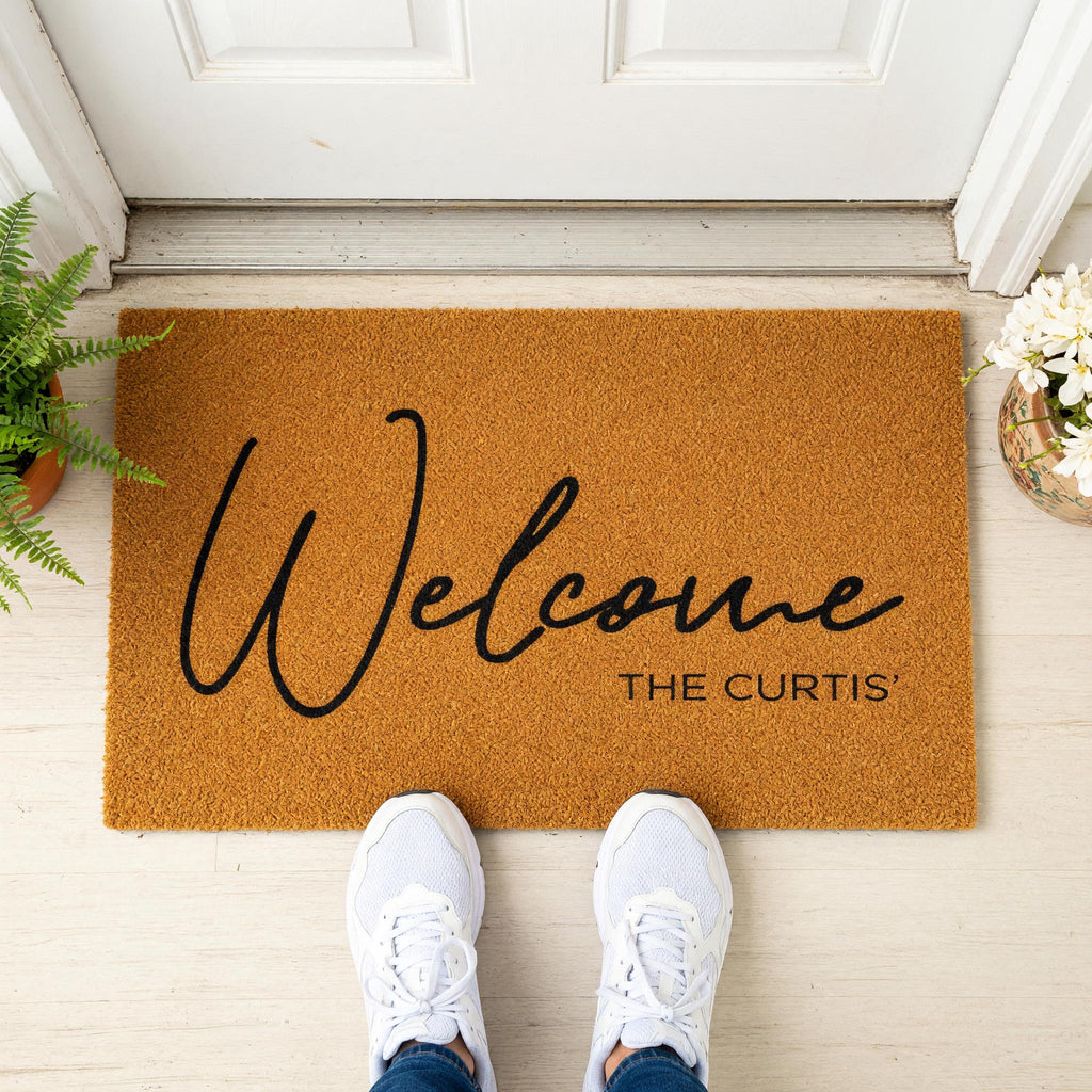 Welcome Doormat - Housewarming Gift - Family Name Mat