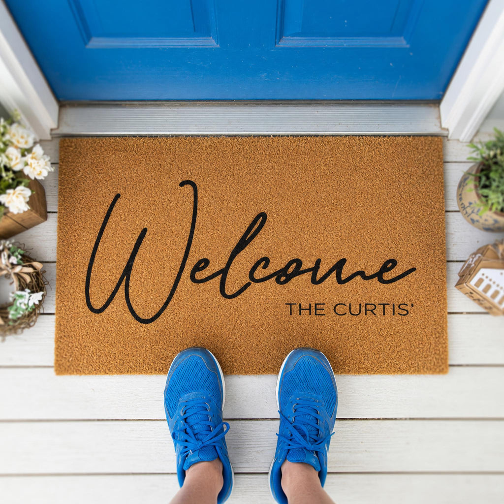 Welcome Doormat - Housewarming Gift - Family Name Mat