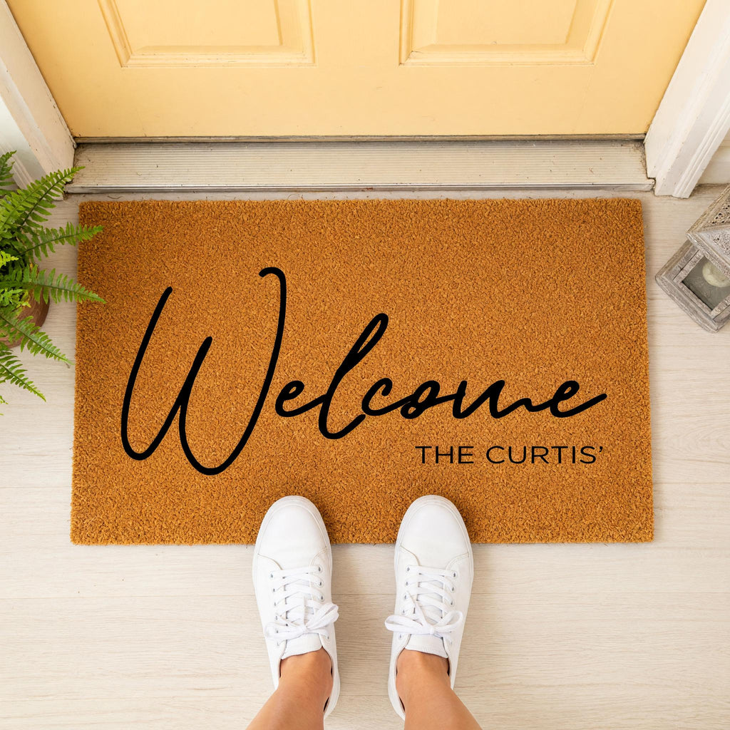 Welcome Doormat - Housewarming Gift - Family Name Mat