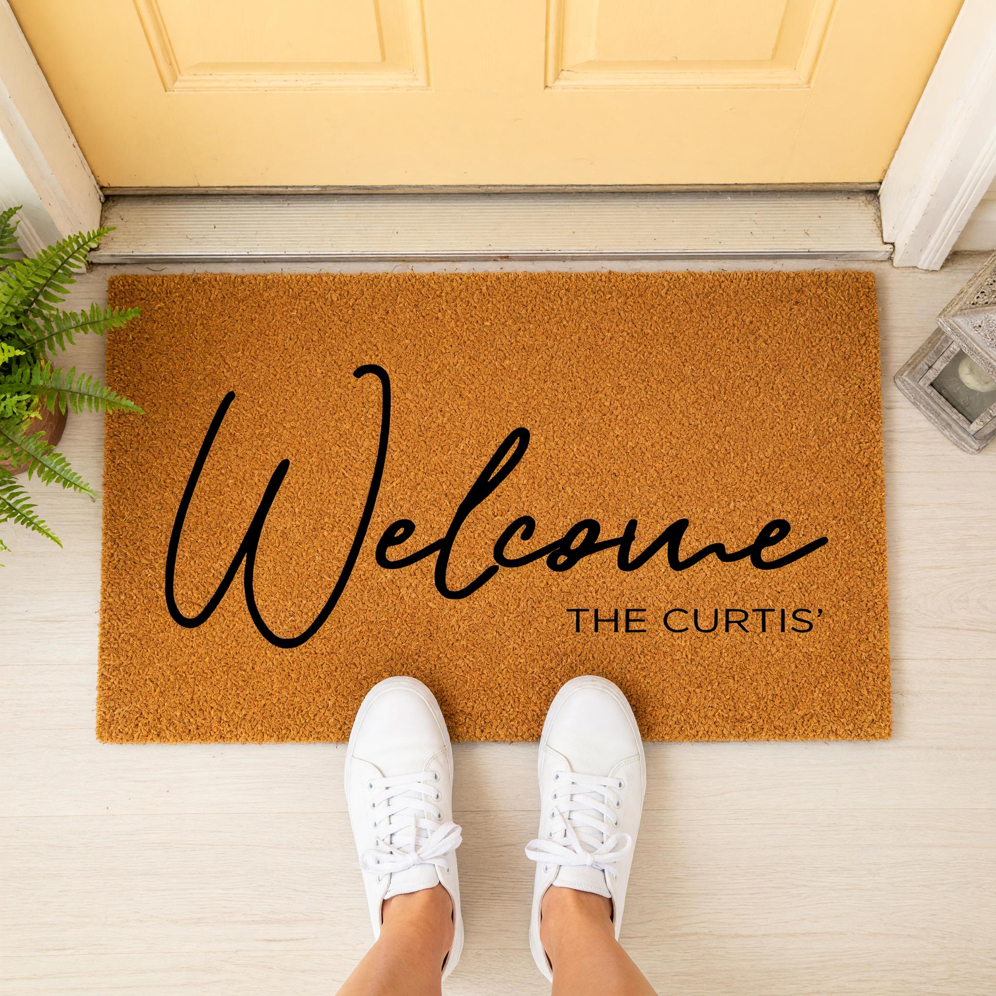 Welcome Doormat - Housewarming Gift - Family Name Mat