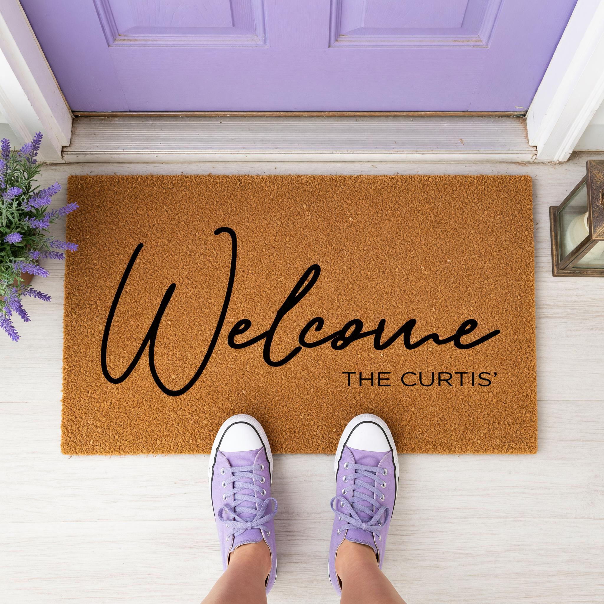 Welcome Doormat - Housewarming Gift - Family Name Mat