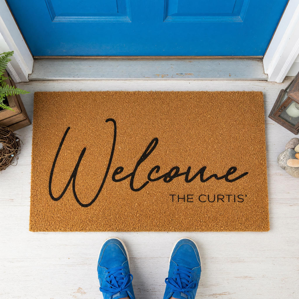 Welcome Doormat - Housewarming Gift - Family Name Mat