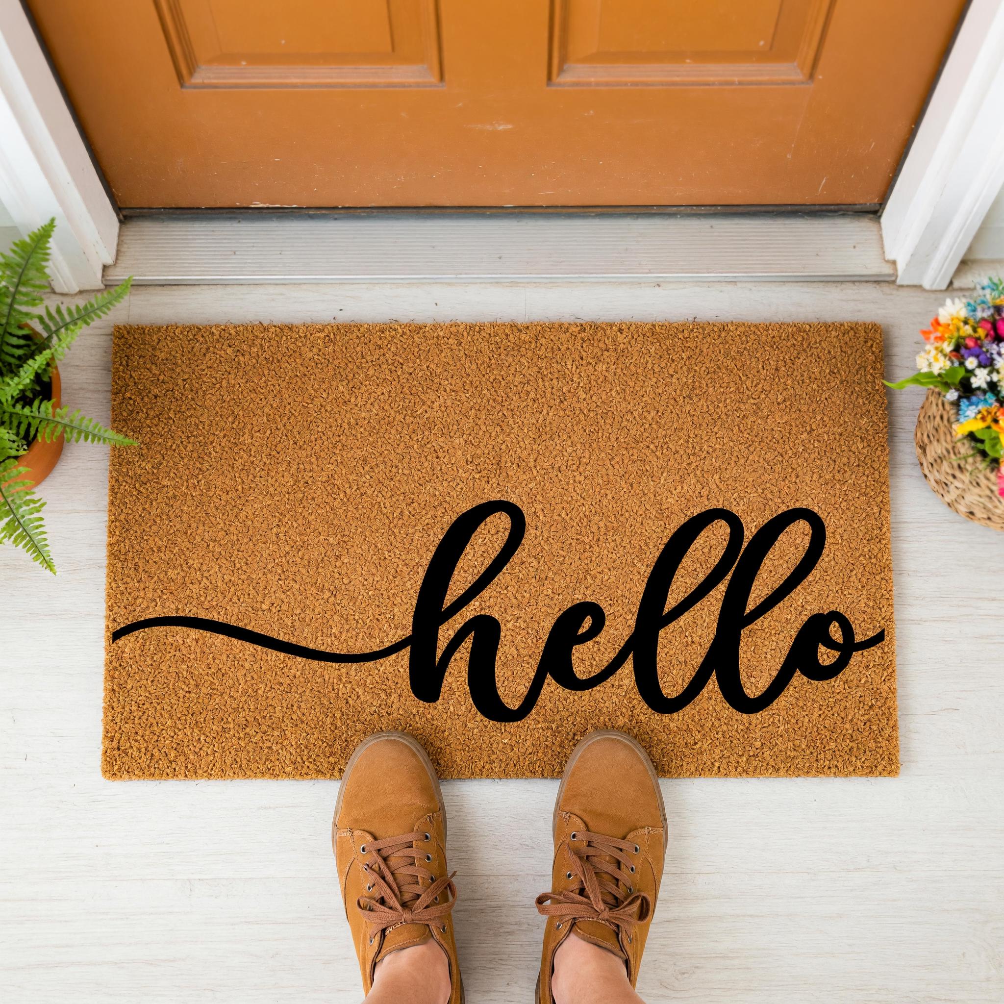 Hello Doormat - Housewarming Gift - Homeowner Welcome Mat