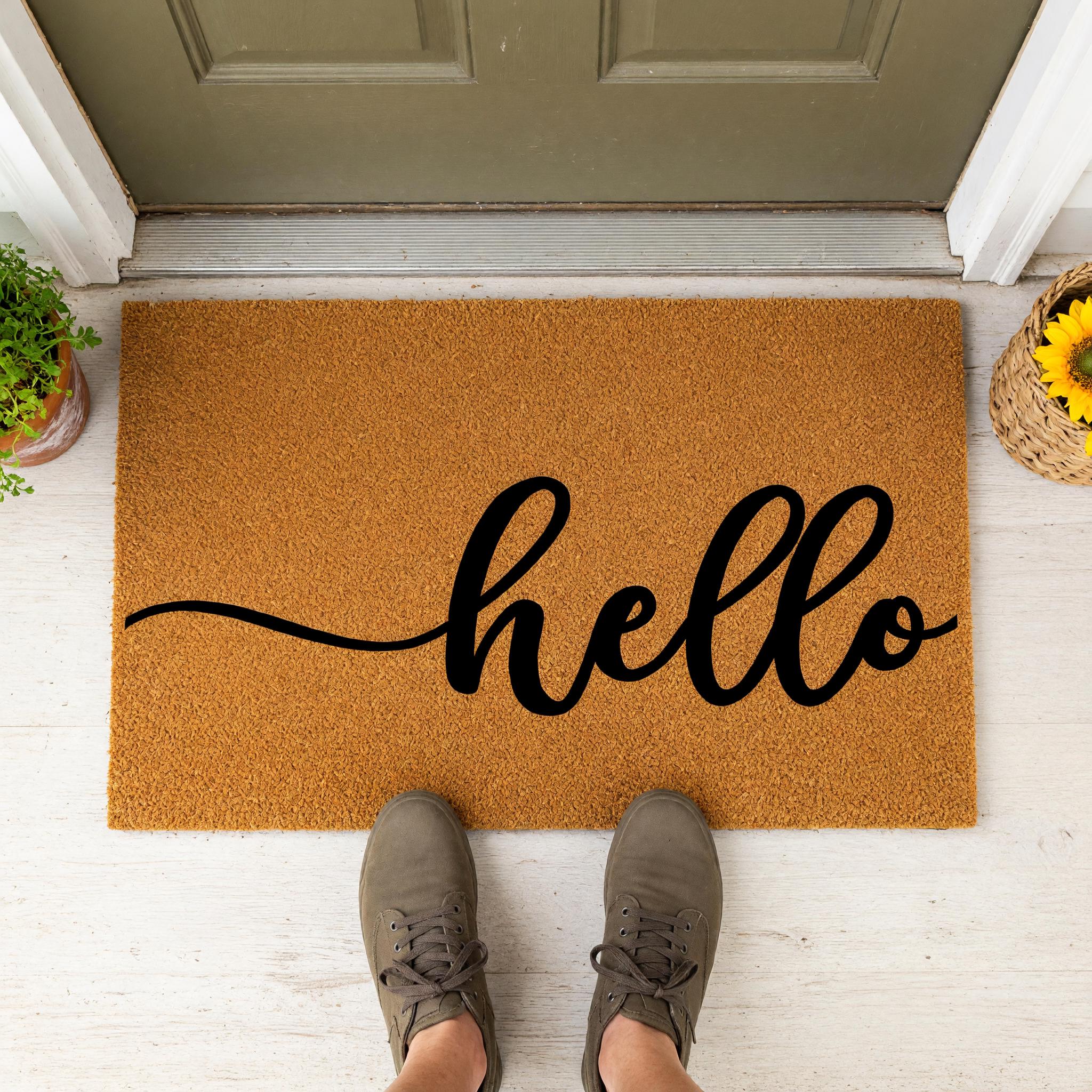 Hello Doormat - Housewarming Gift - Homeowner Welcome Mat