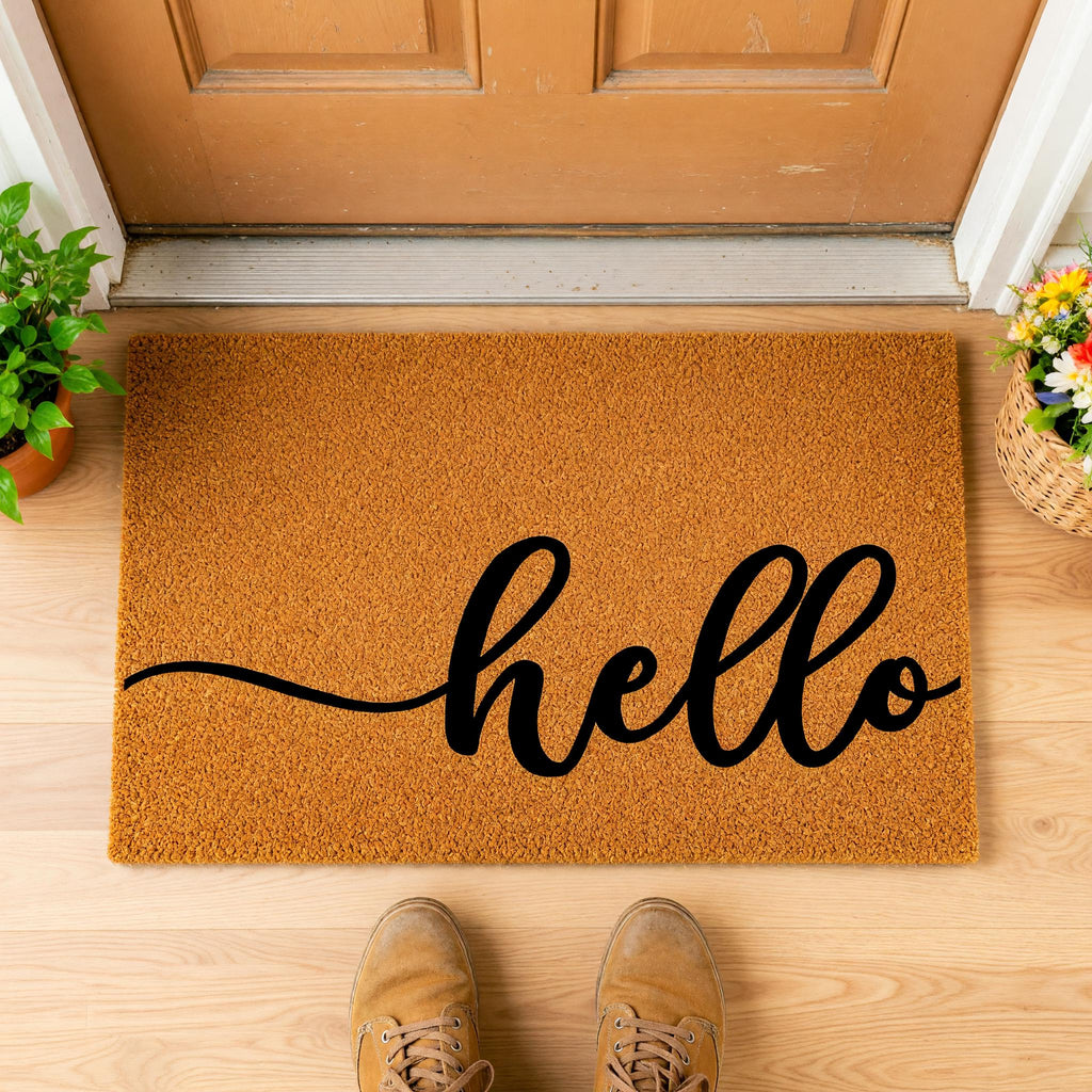 Hello Doormat - Housewarming Gift - Homeowner Welcome Mat