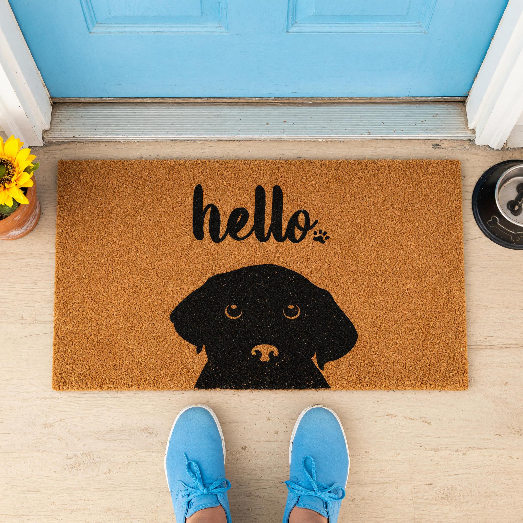 Hello Doormat - Housewarming Gift - Labrador Welcome Mat