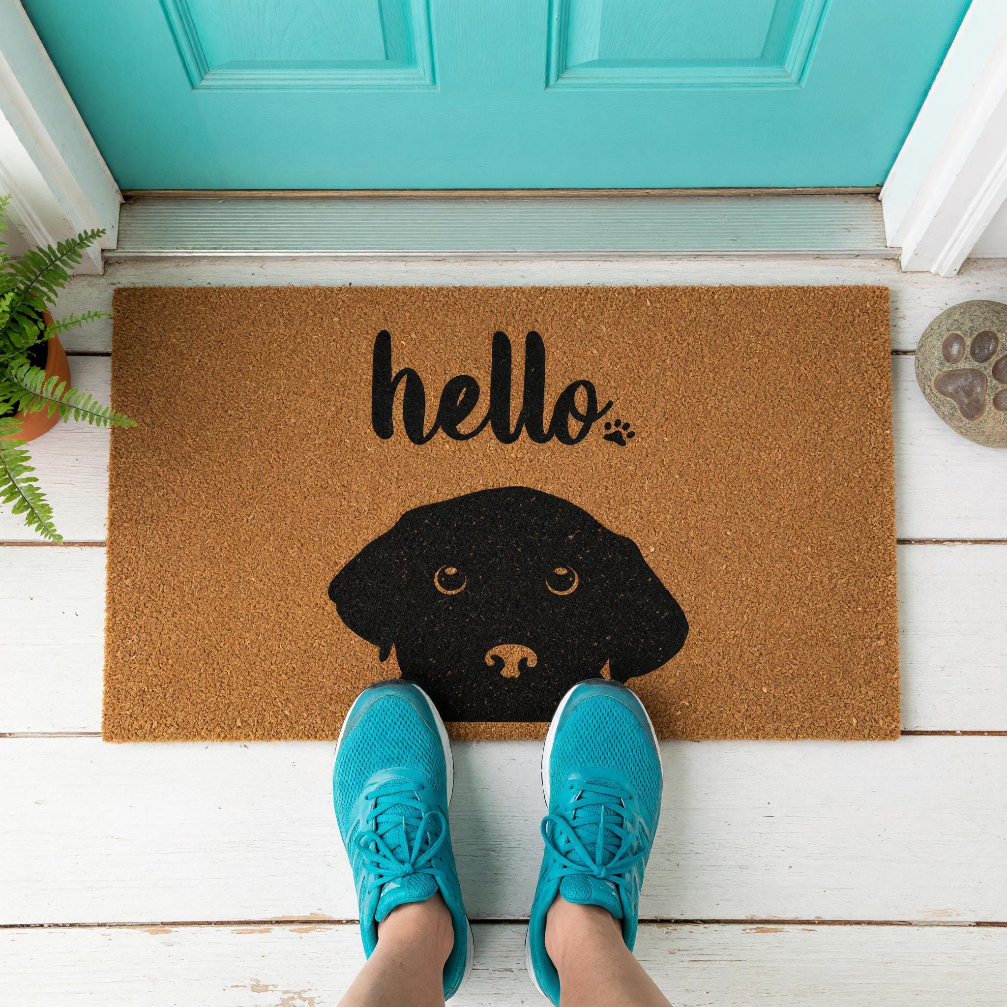 Hello Doormat - Housewarming Gift - Labrador Welcome Mat