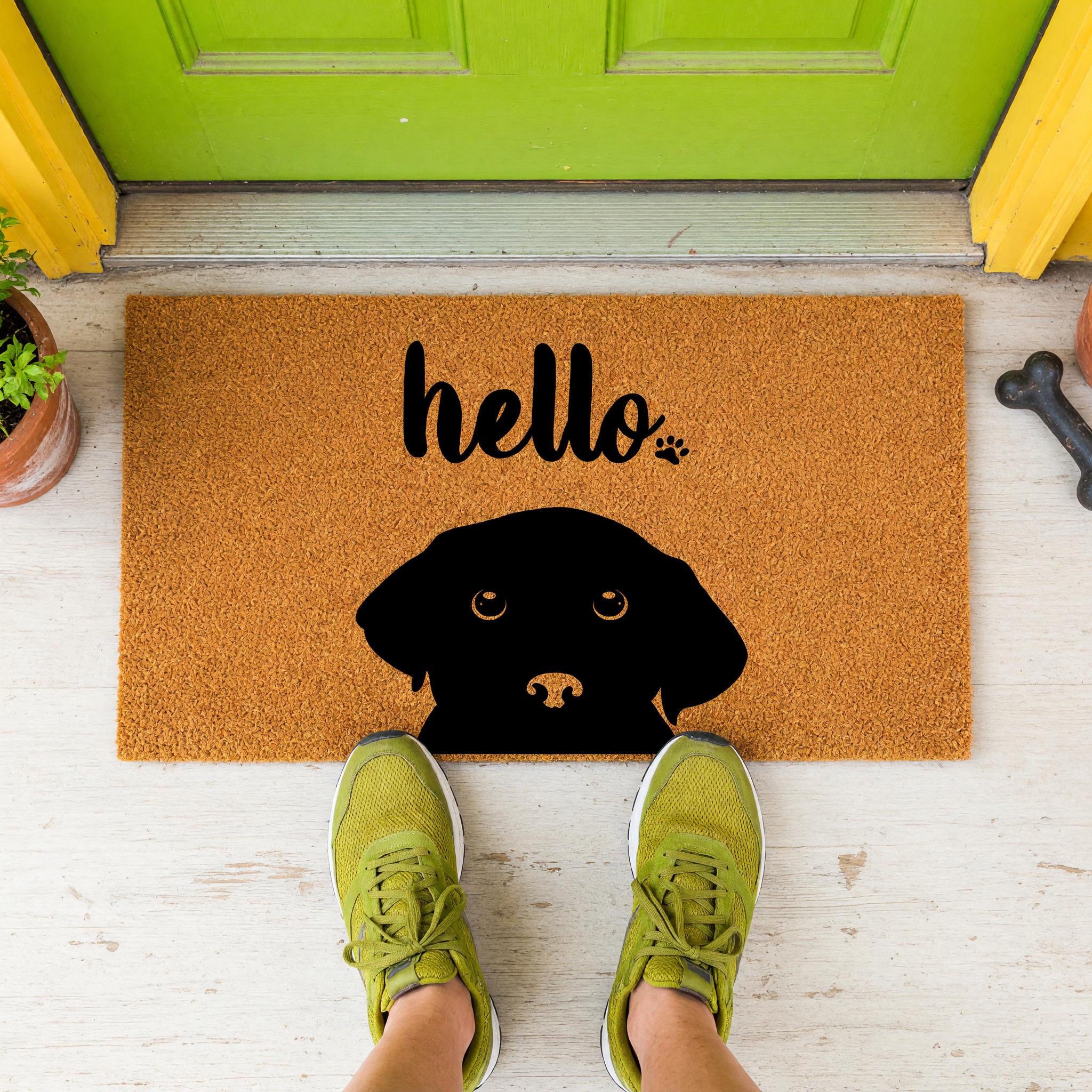 Hello Doormat - Housewarming Gift - Labrador Welcome Mat