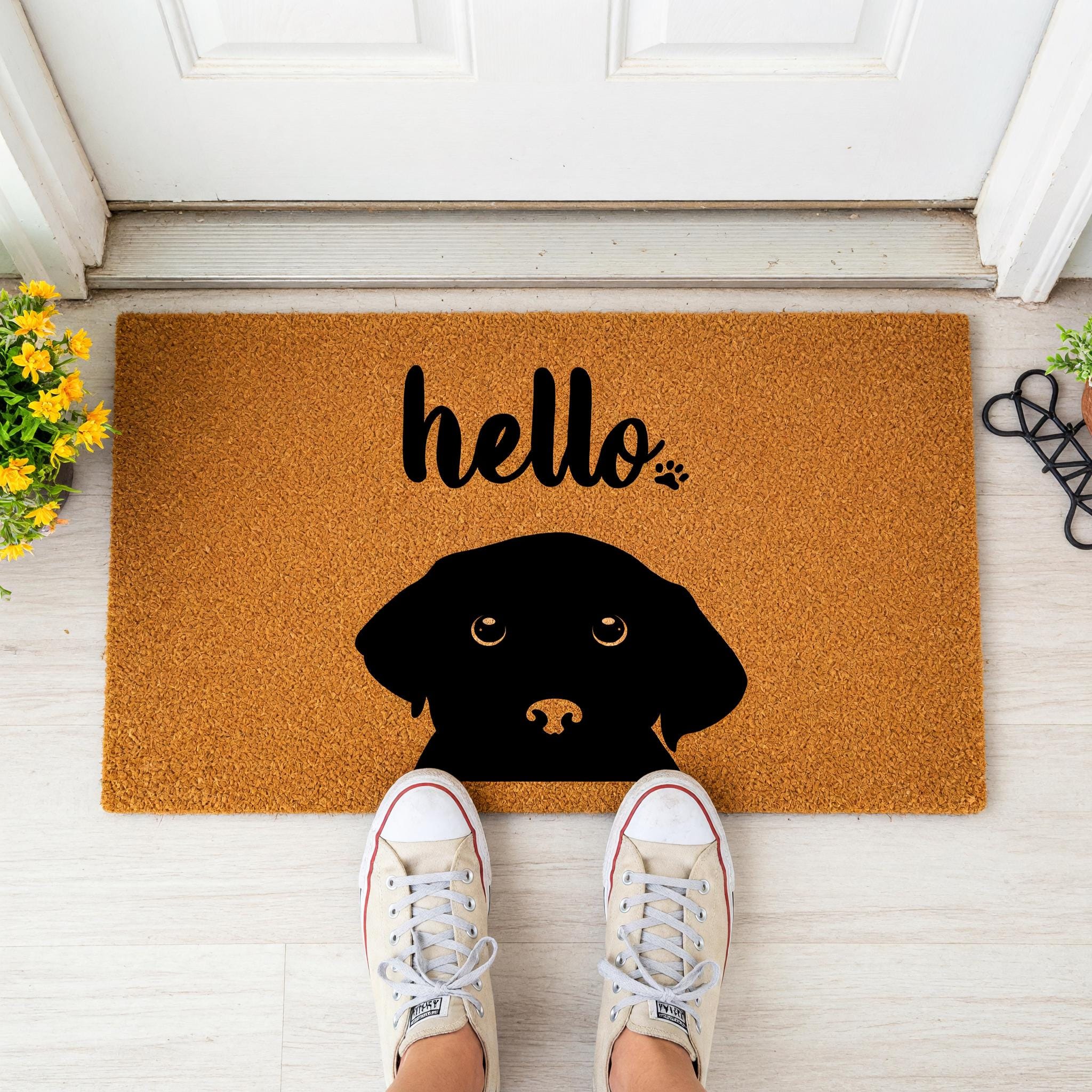 Hello Doormat - Housewarming Gift - Labrador Welcome Mat