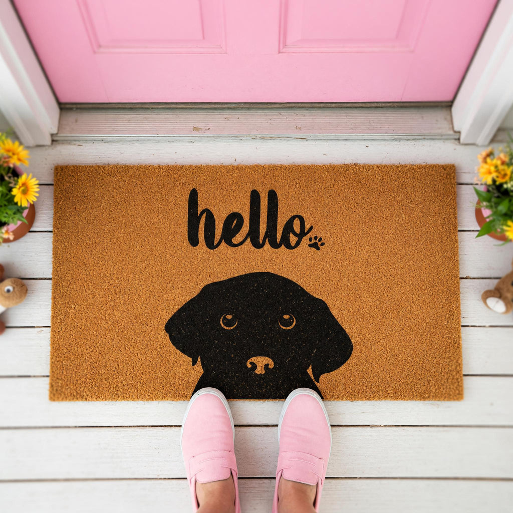 Hello Doormat - Housewarming Gift - Labrador Welcome Mat