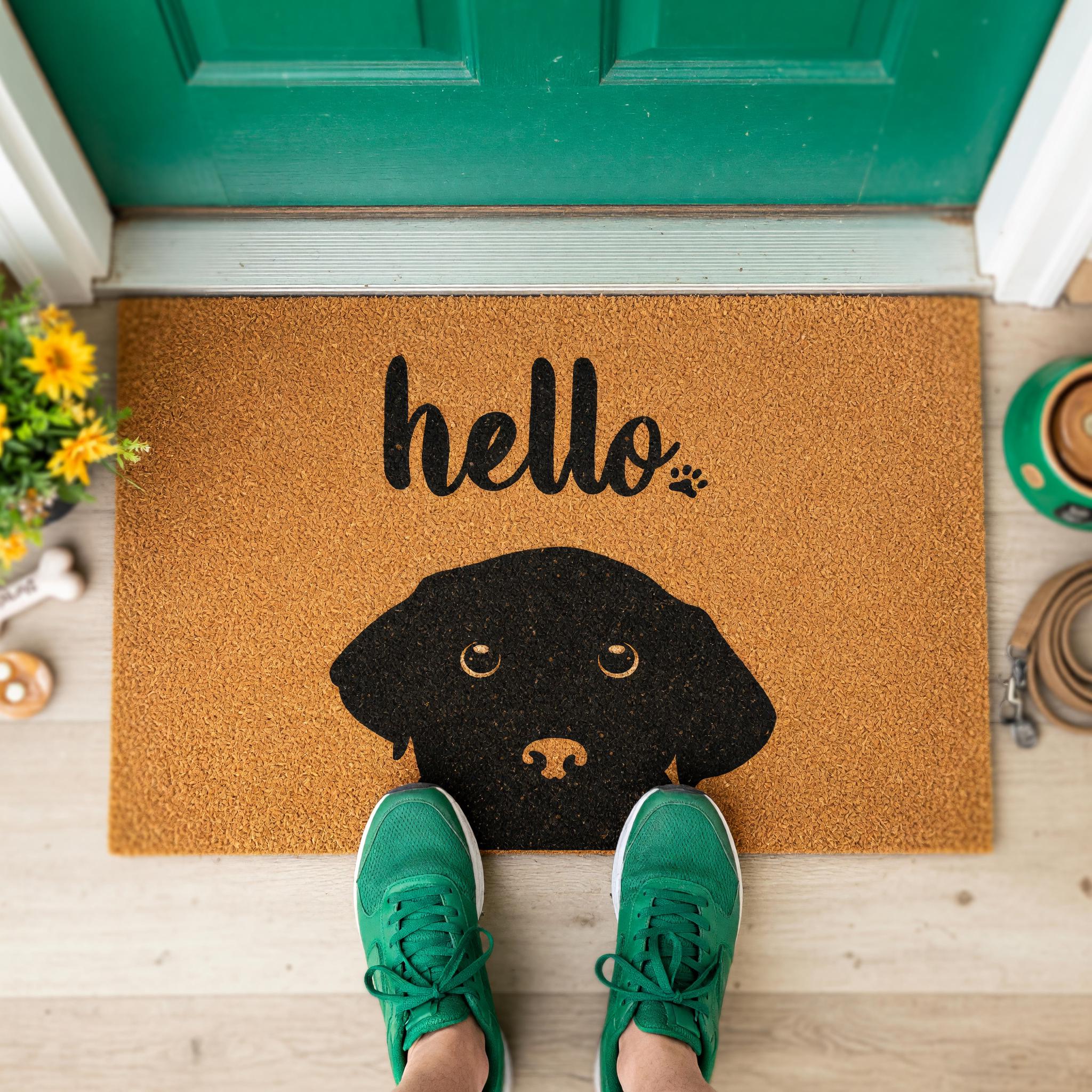 Hello Doormat - Housewarming Gift - Labrador Welcome Mat