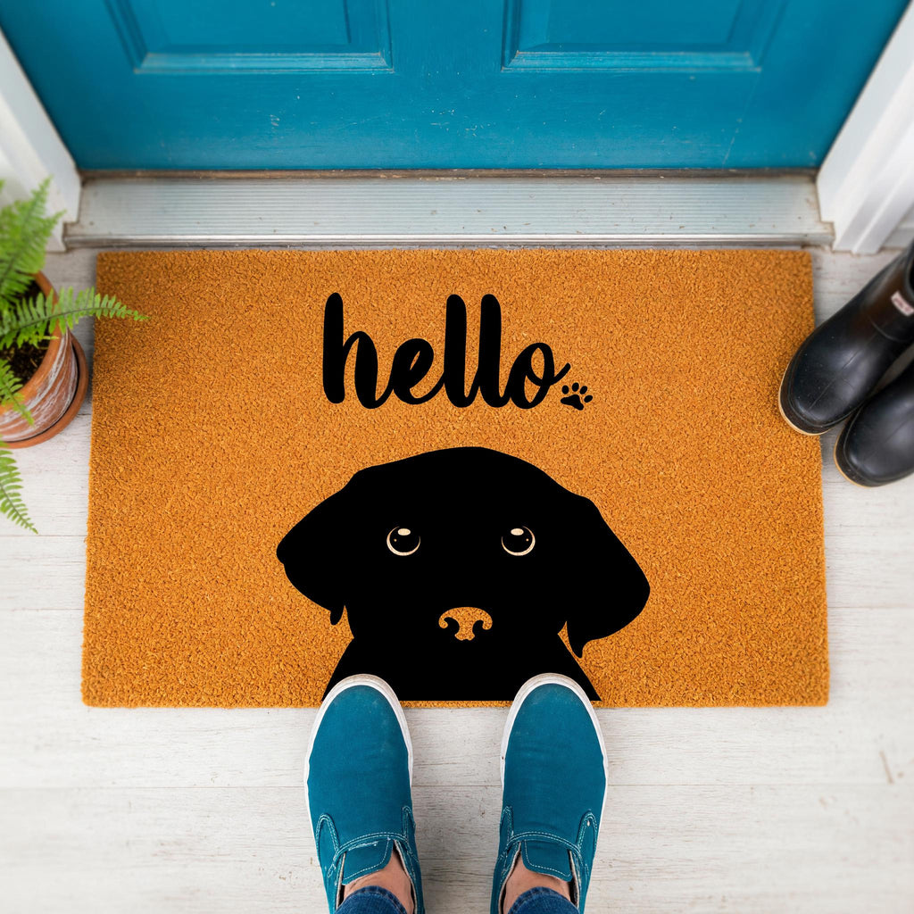 Hello Doormat - Housewarming Gift - Labrador Welcome Mat