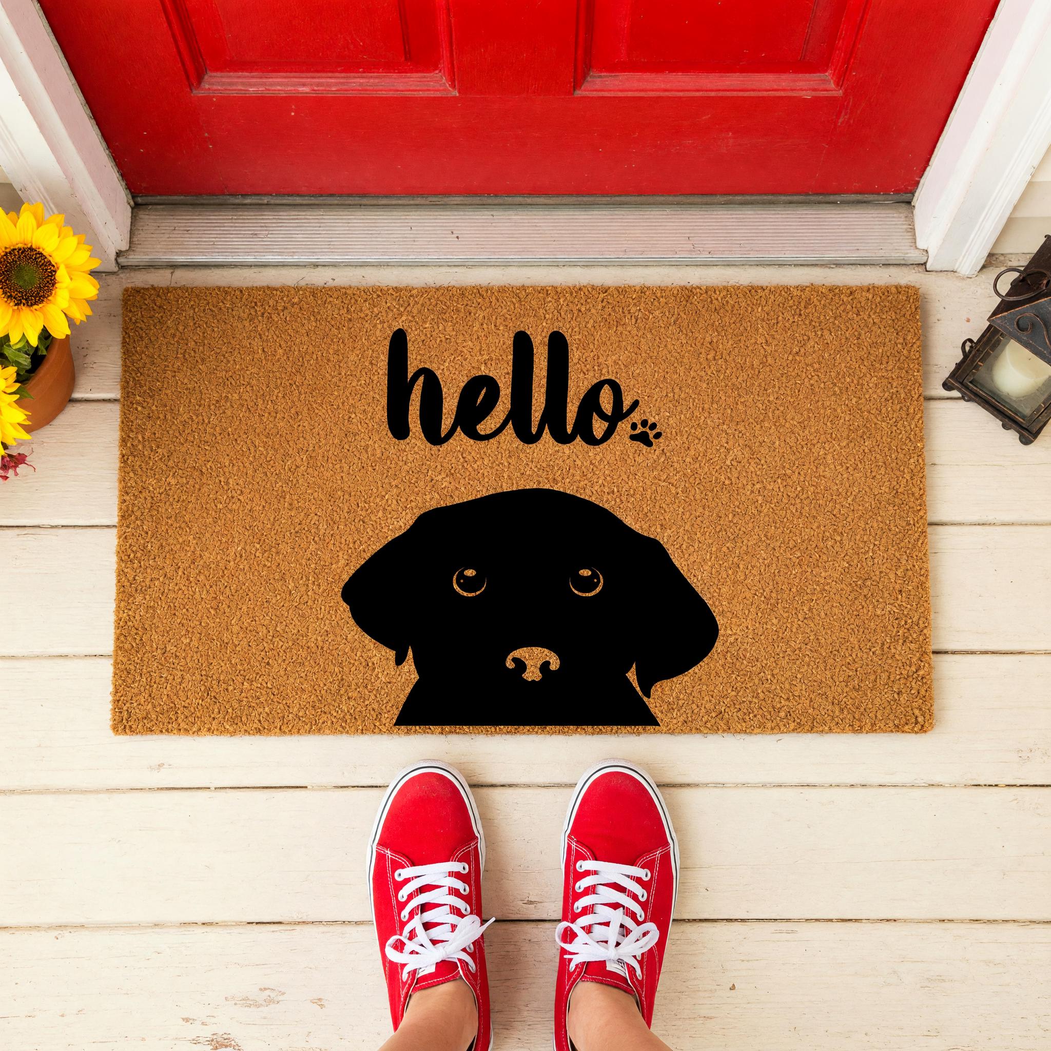 Hello Doormat - Housewarming Gift - Labrador Welcome Mat