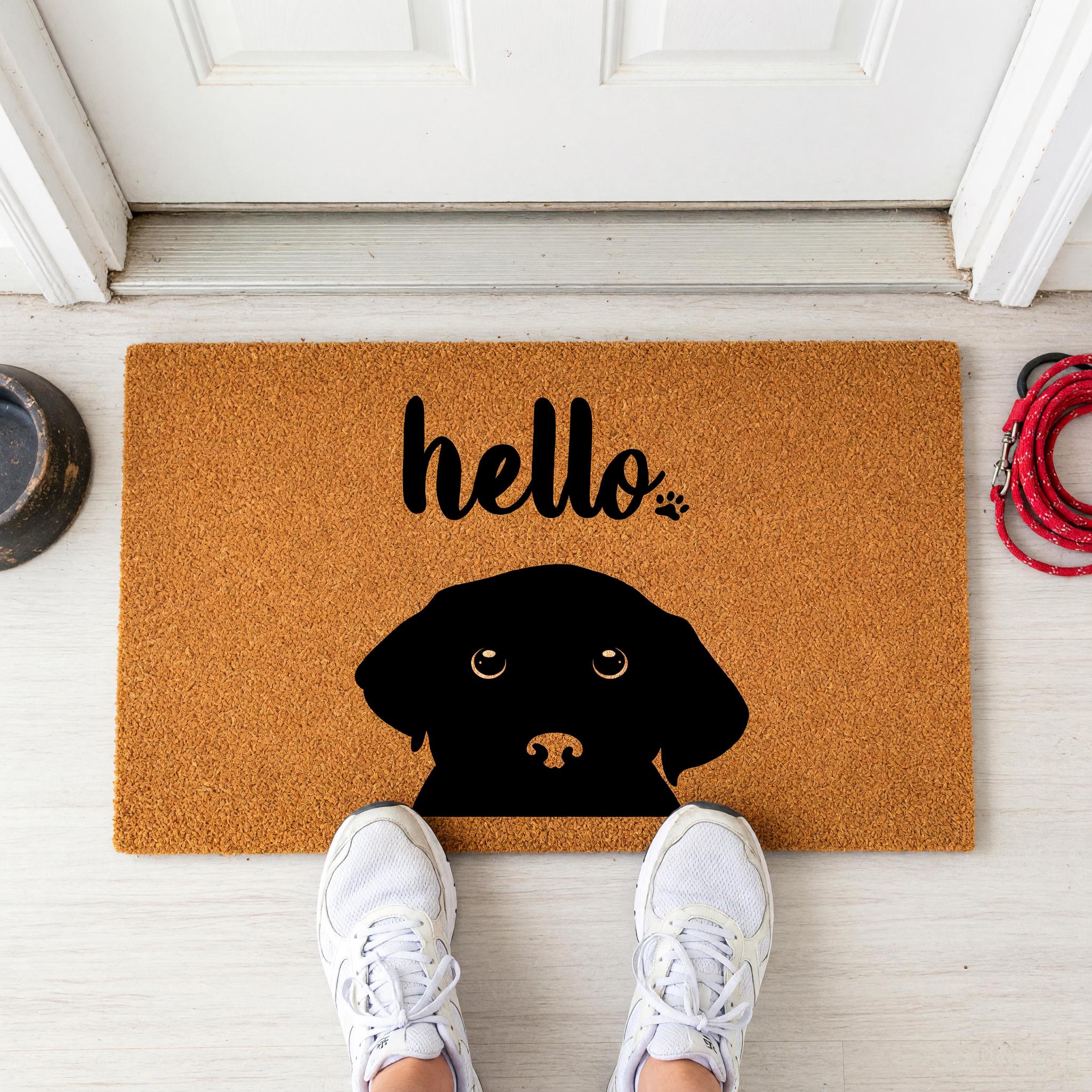 Hello Doormat - Housewarming Gift - Labrador Welcome Mat