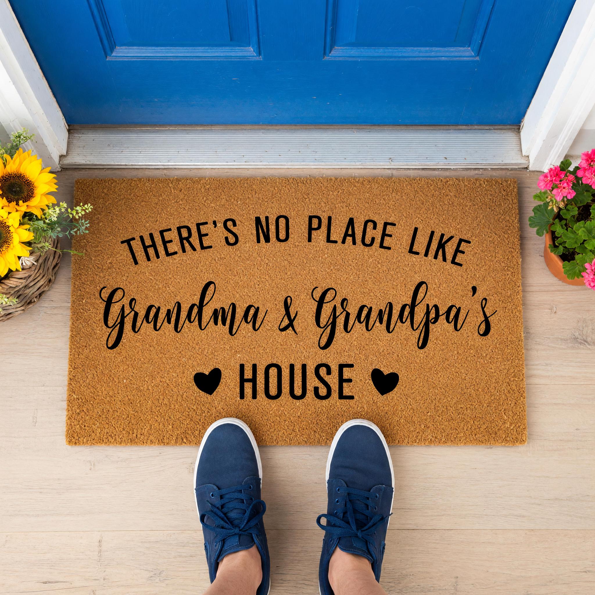 Grandma And Grandpa's House Doormat - Grandparent Gift - Welcome Mat