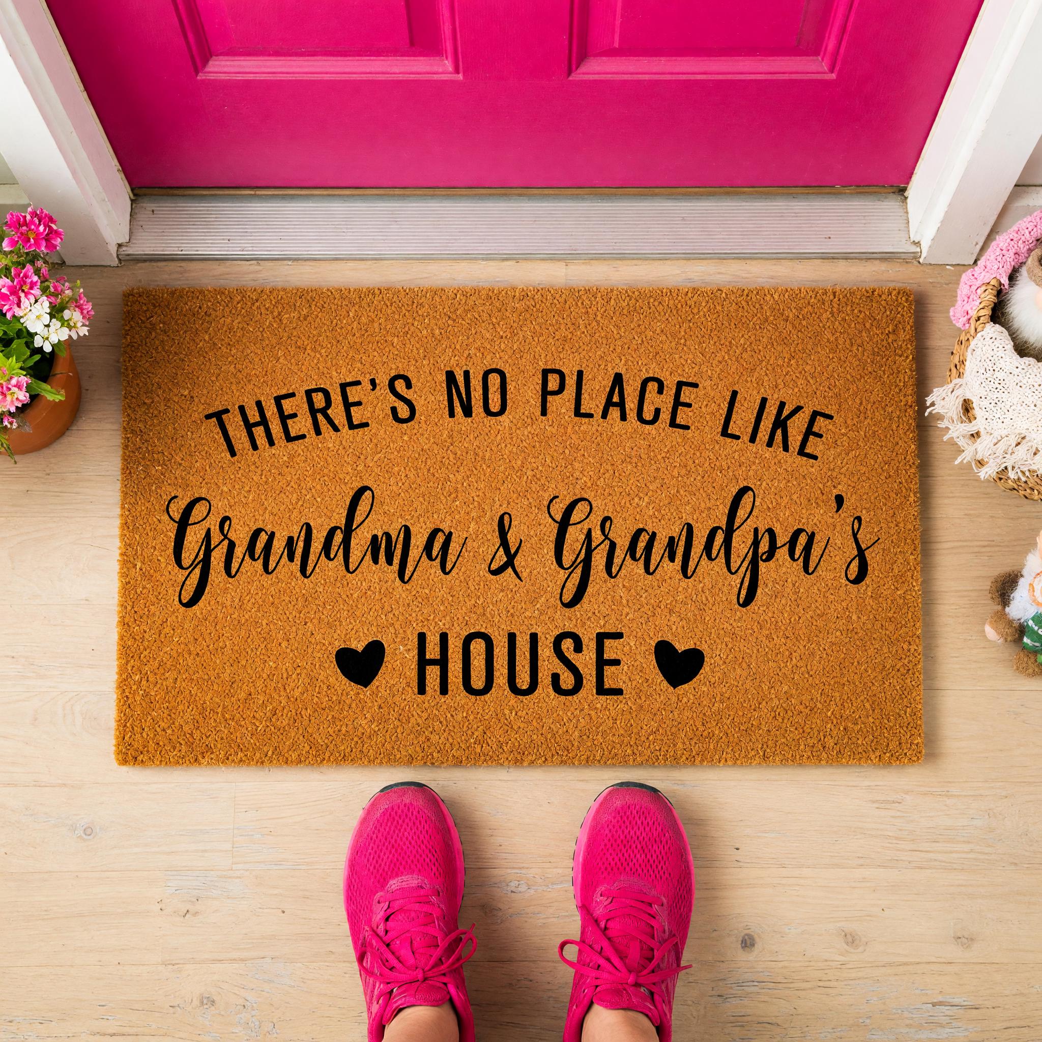 Grandma And Grandpa's House Doormat - Grandparent Gift - Welcome Mat