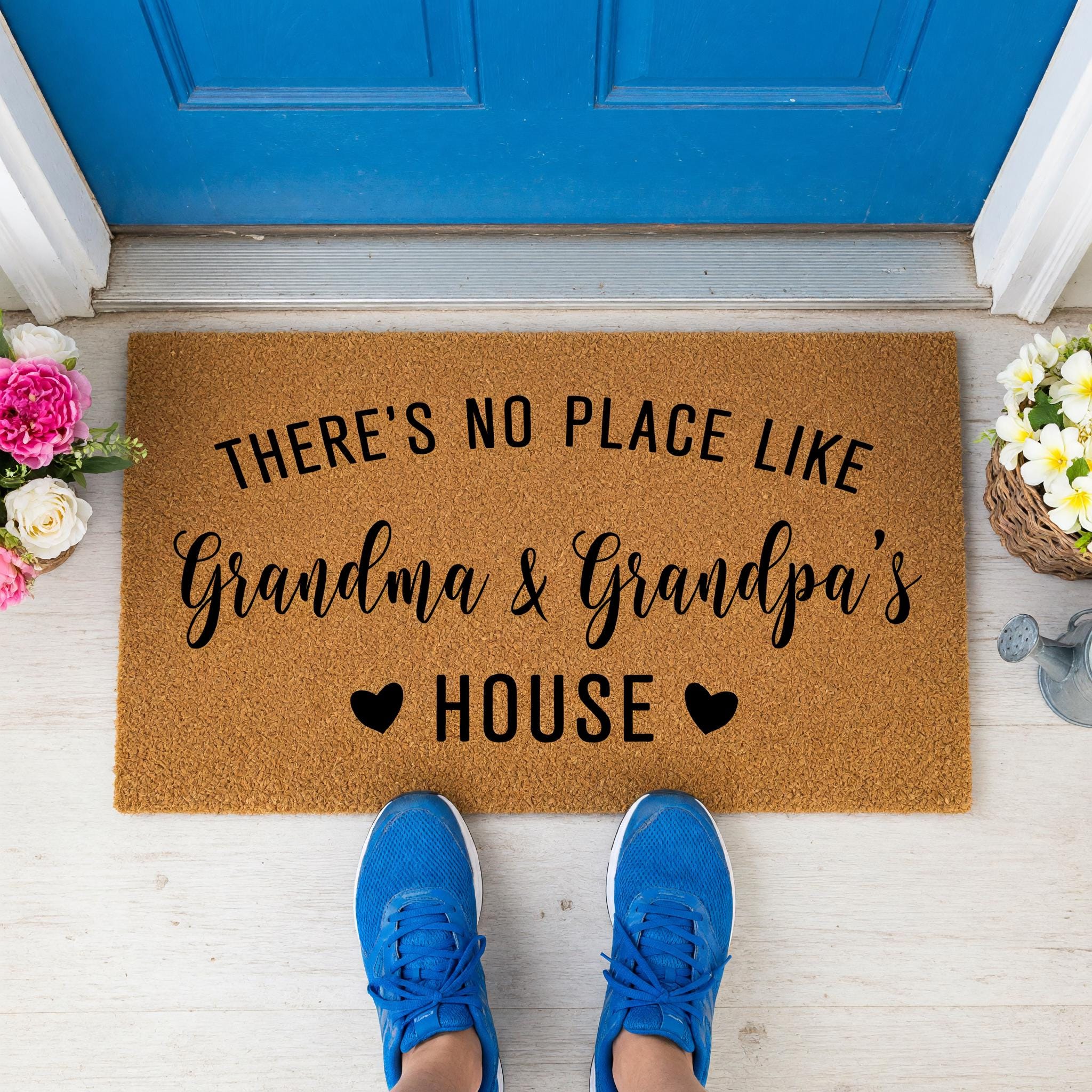 Grandma And Grandpa's House Doormat - Grandparent Gift - Welcome Mat