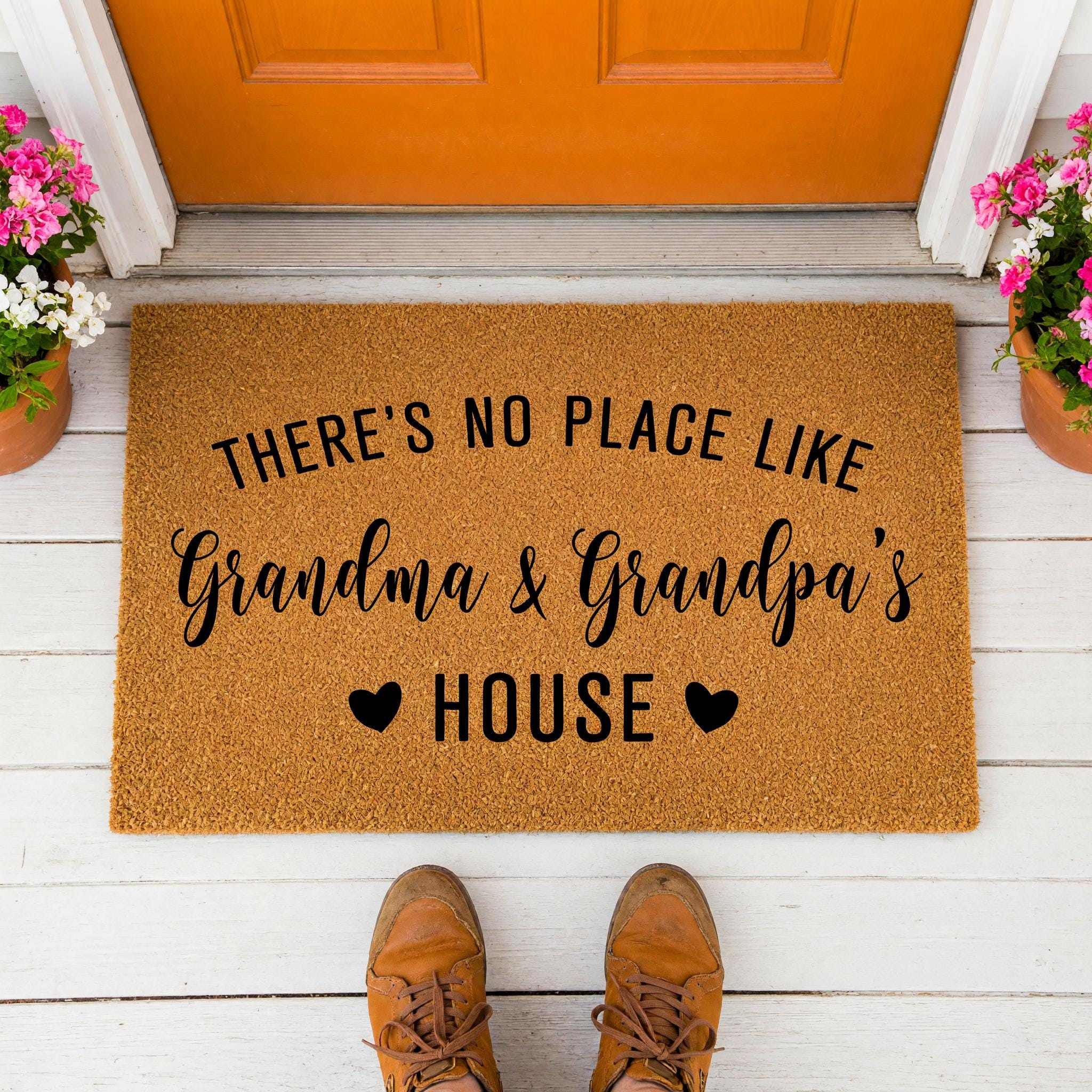 Grandma And Grandpa's House Doormat - Grandparent Gift - Welcome Mat