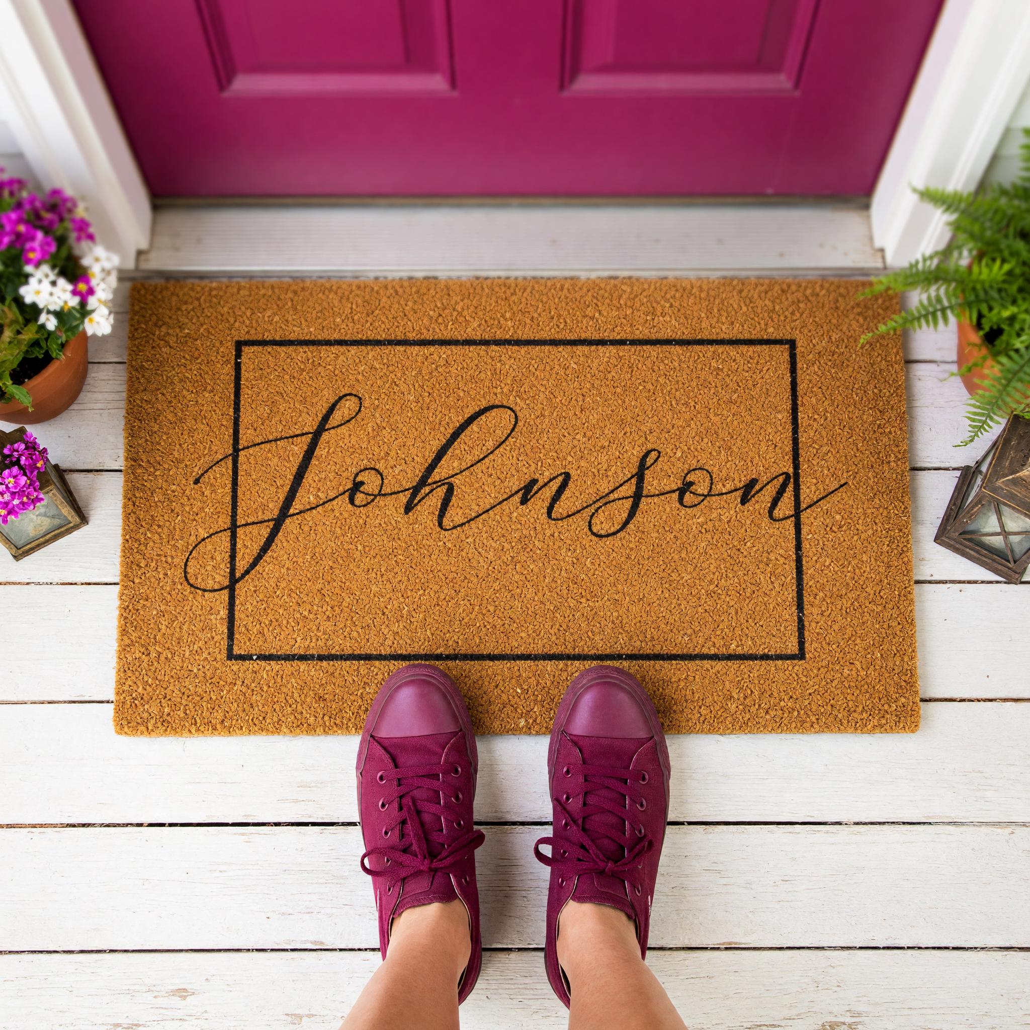 Custom Doormat And Personalized Welcome Mat, Housewarming Gift, Wedding Presents, Last Name
