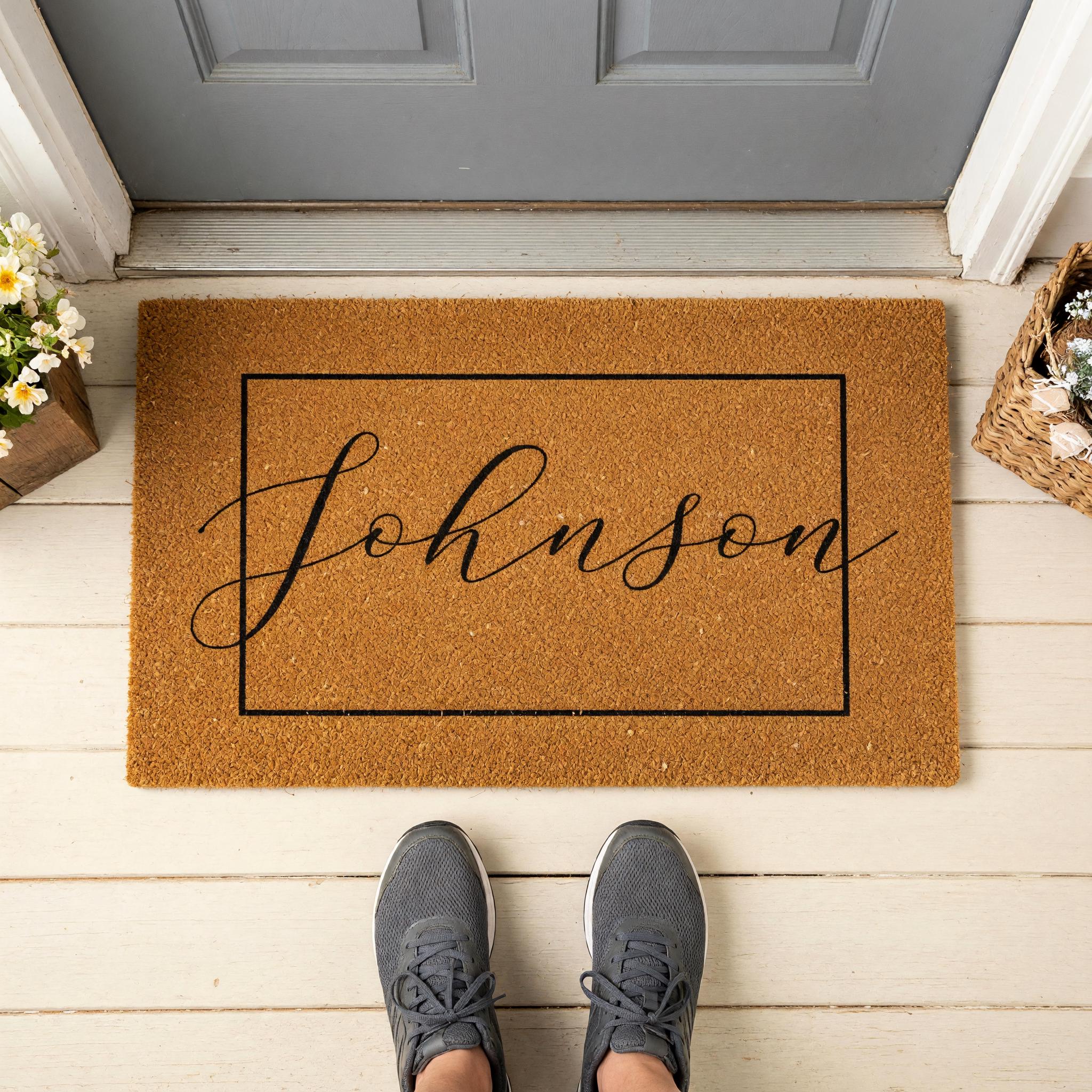 Custom Doormat And Personalized Welcome Mat, Housewarming Gift, Wedding Presents, Last Name