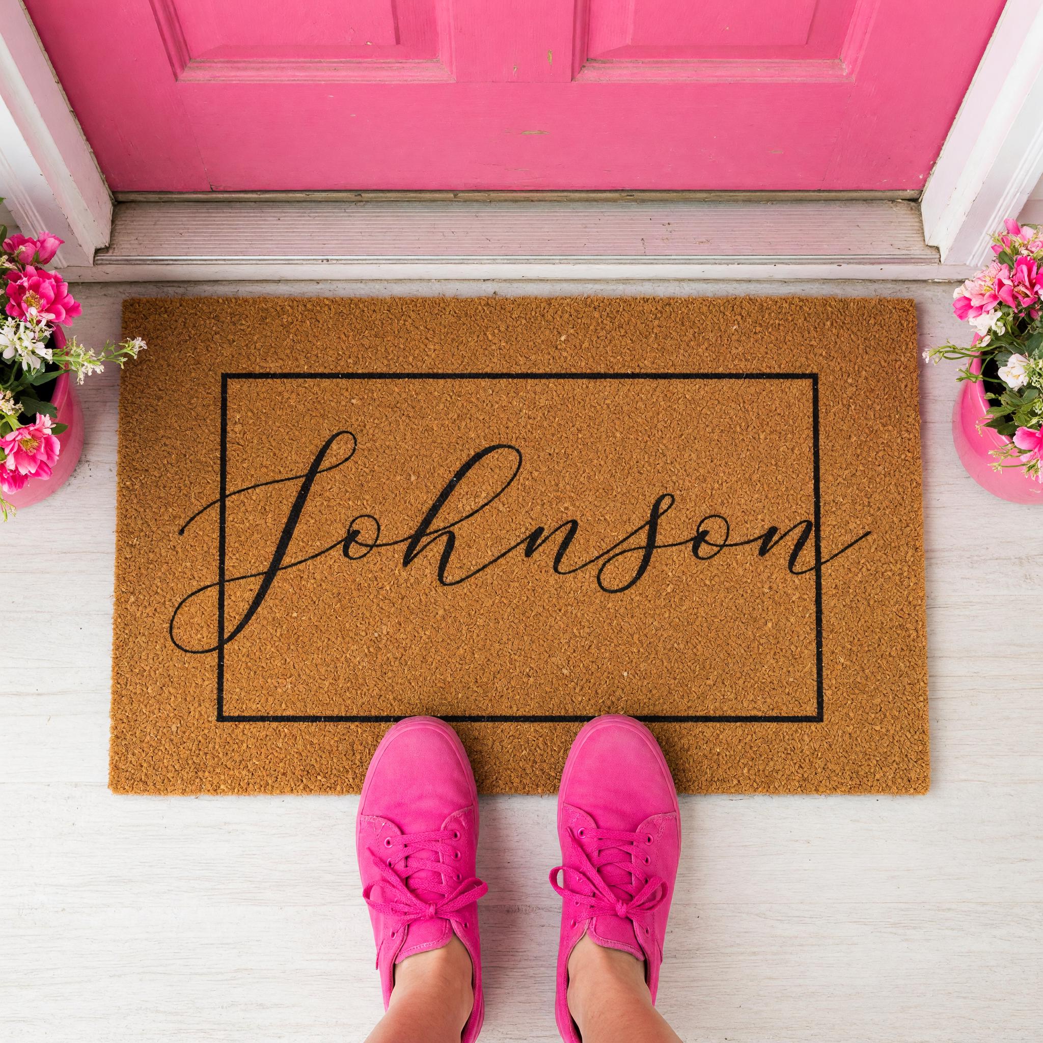 Custom Doormat And Personalized Welcome Mat, Housewarming Gift, Wedding Presents, Last Name