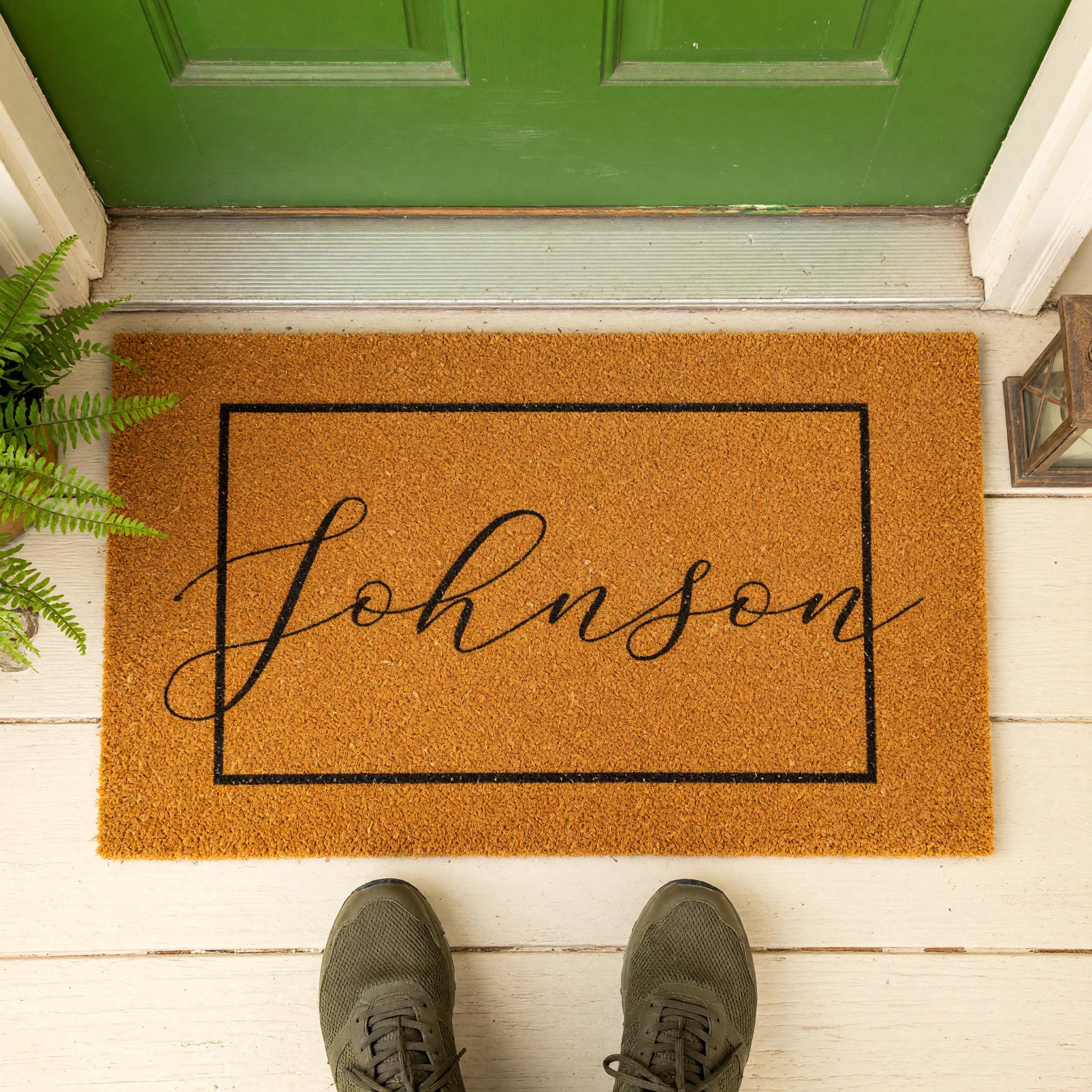 Custom Doormat And Personalized Welcome Mat, Housewarming Gift, Wedding Presents, Last Name
