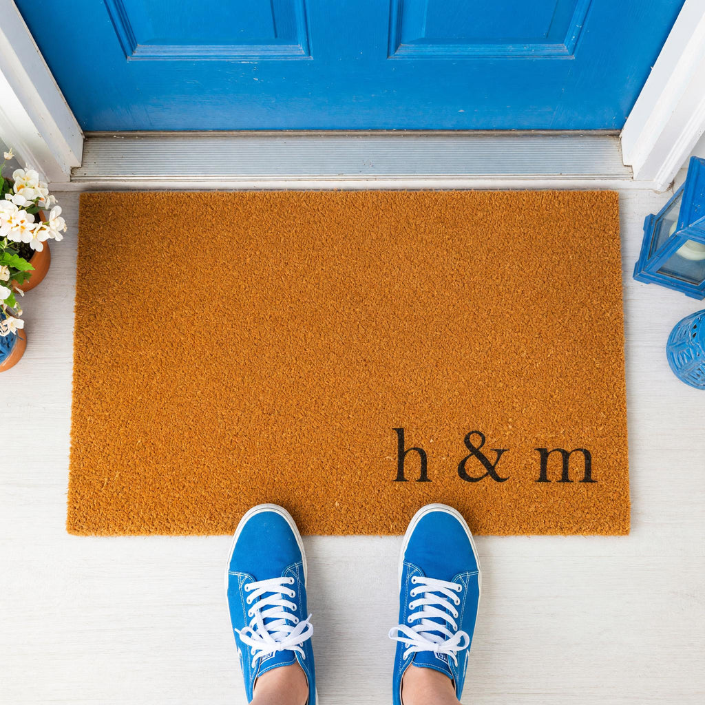 H & M Monogram Doormat - Housewarming Gift - Initials Welcome Mat