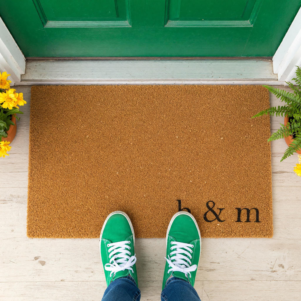 H & M Monogram Doormat - Housewarming Gift - Initials Welcome Mat