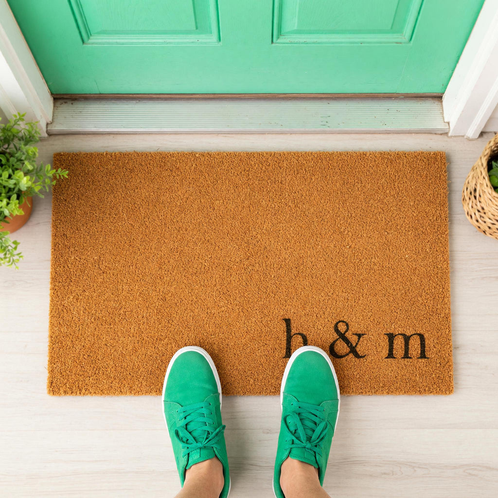 H & M Monogram Doormat - Housewarming Gift - Initials Welcome Mat