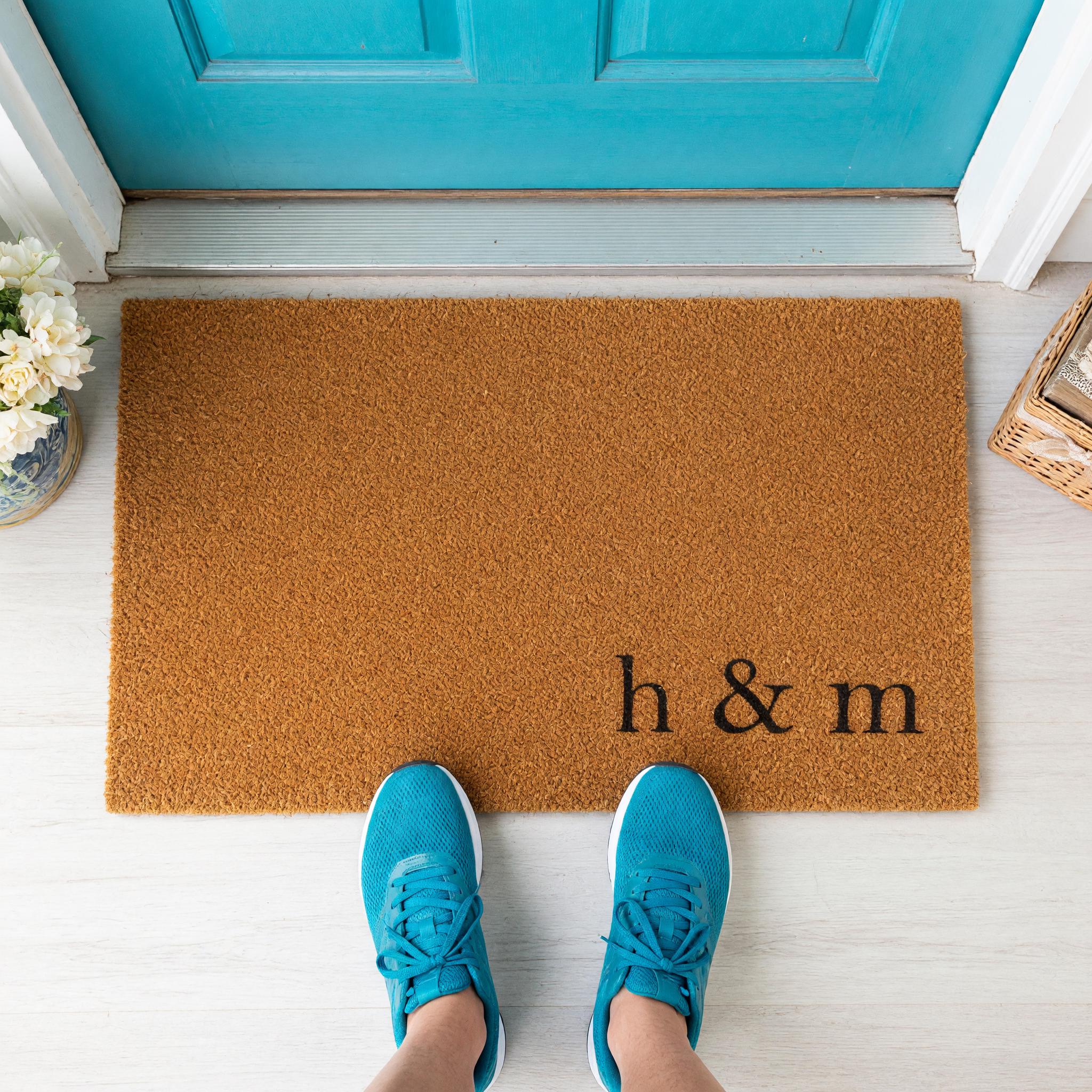 H & M Monogram Doormat - Housewarming Gift - Initials Welcome Mat