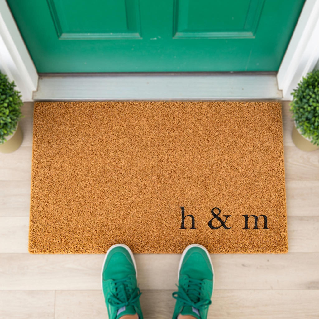 H & M Monogram Doormat - Housewarming Gift - Initials Welcome Mat