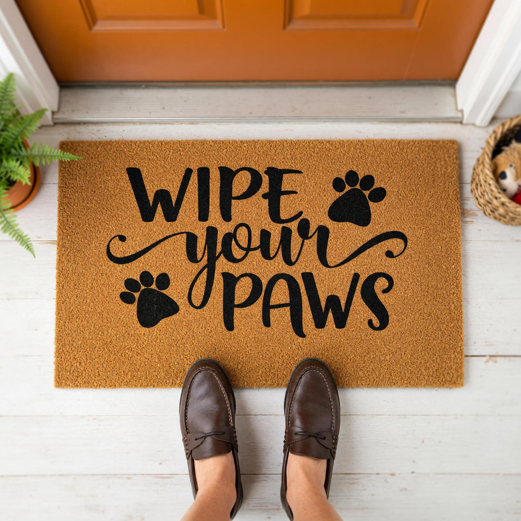 Wipe Your Paws Welcome Doormat, Front Porch, Dog Mat